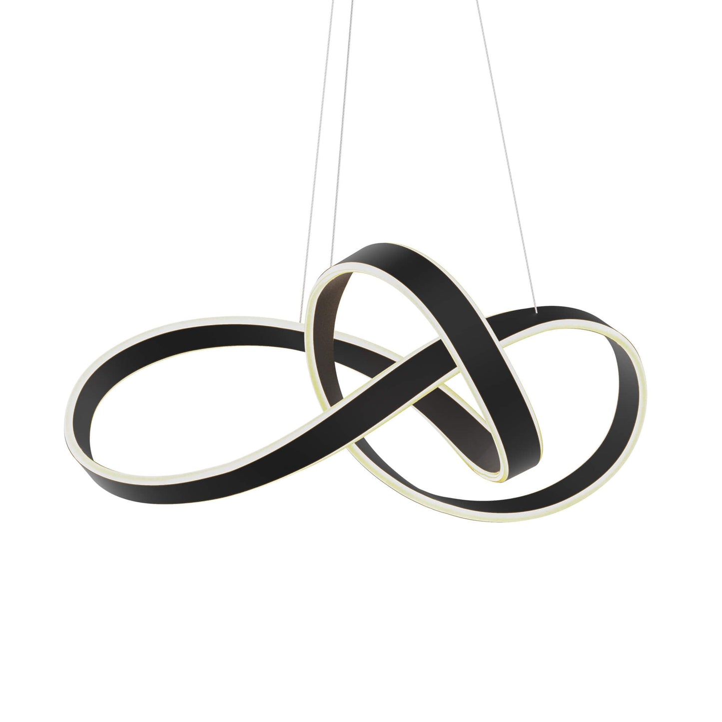 Twirl LED Pendant Light in Black.