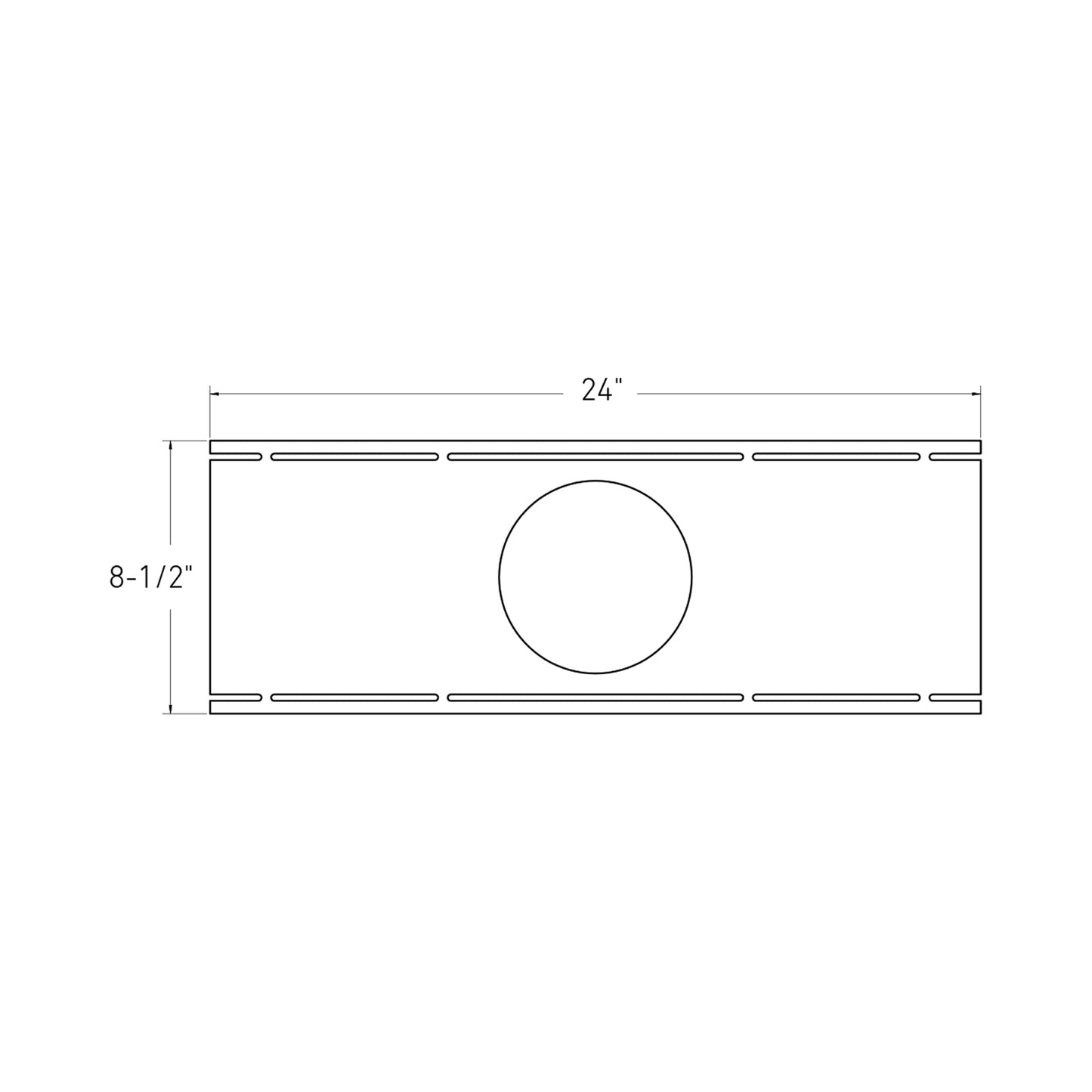 Versa Rough-In Plate - line drawing.