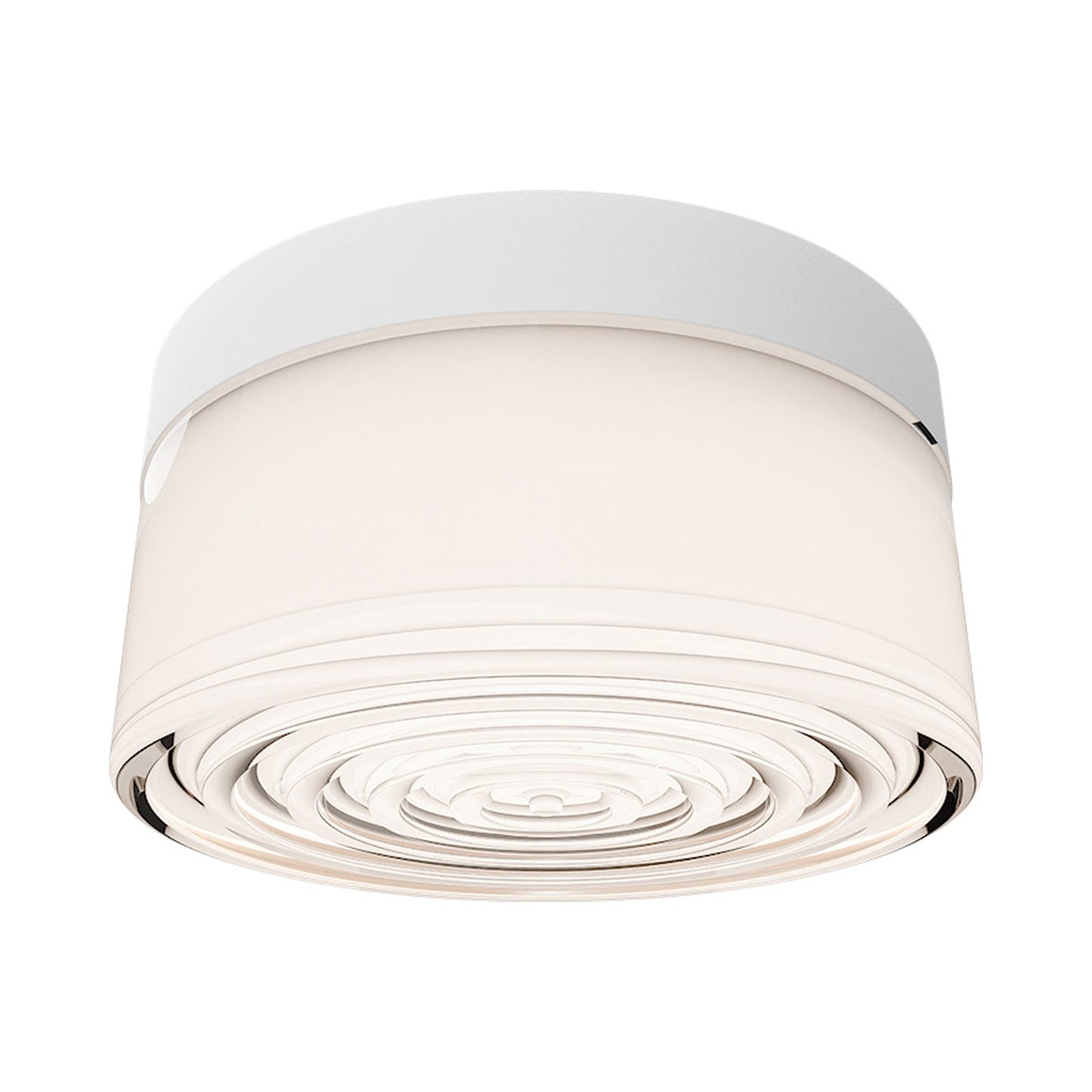 Balto I Outdoor LED Flush Mount Ceiling Light in White.