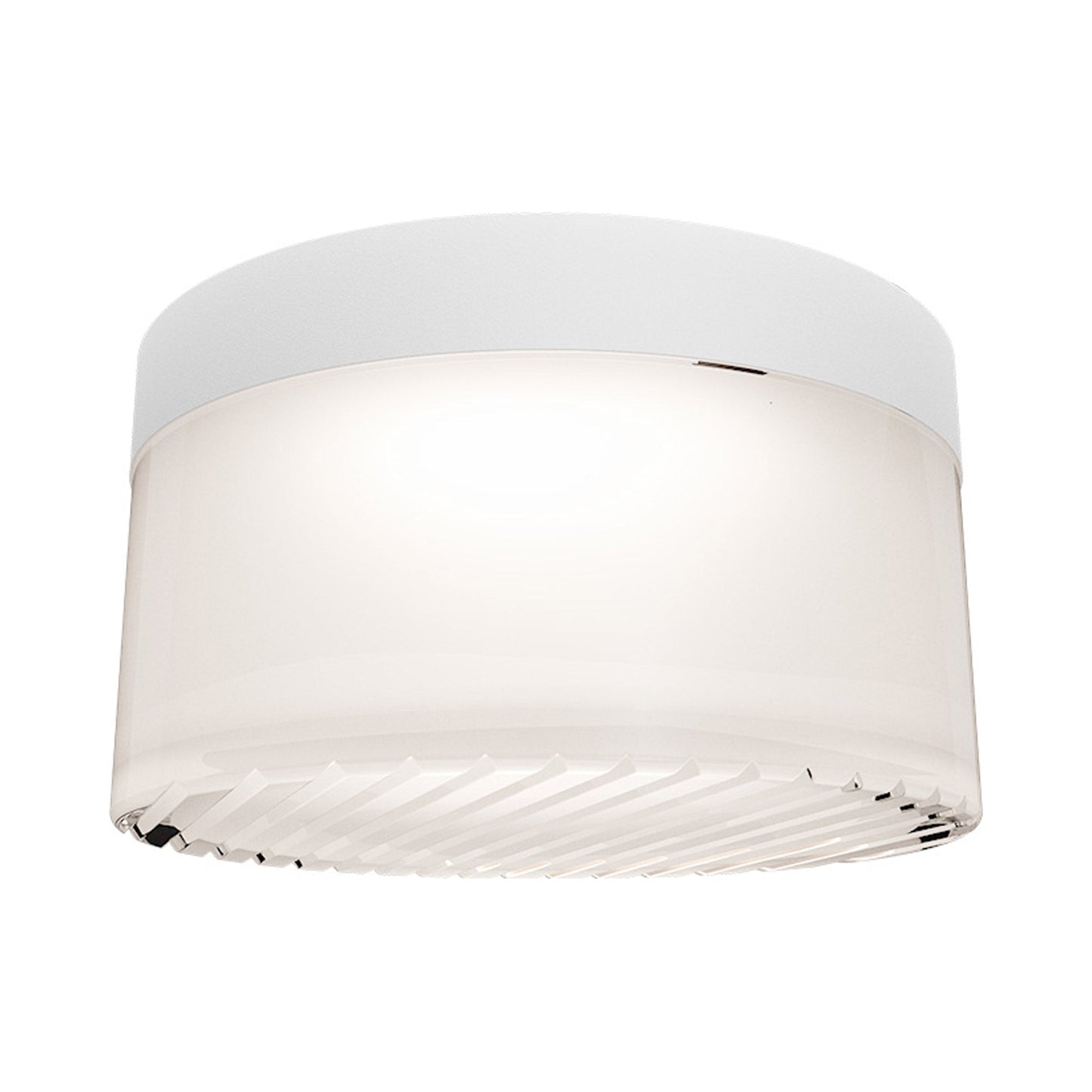 Balto III Outdoor LED Flush Mount Ceiling Light in White.