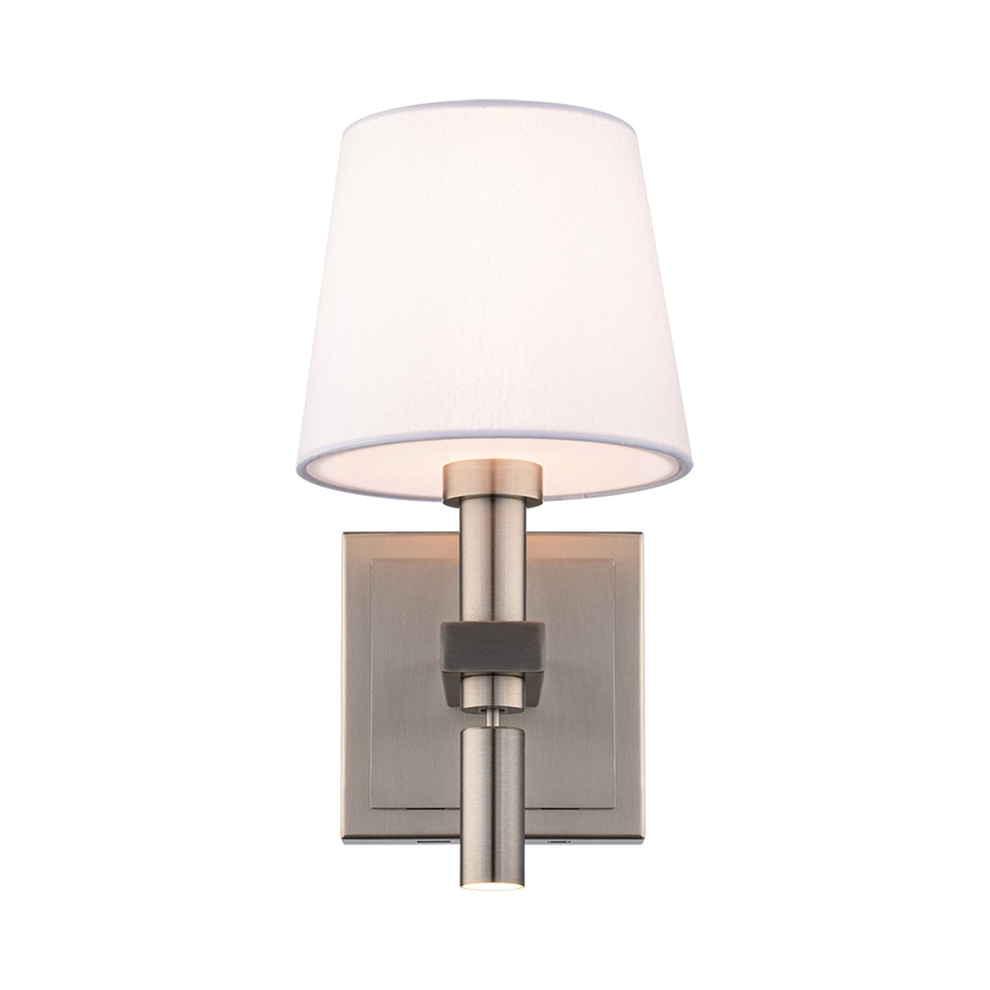 Chloe LED Wall Light in Brushed Nickel.