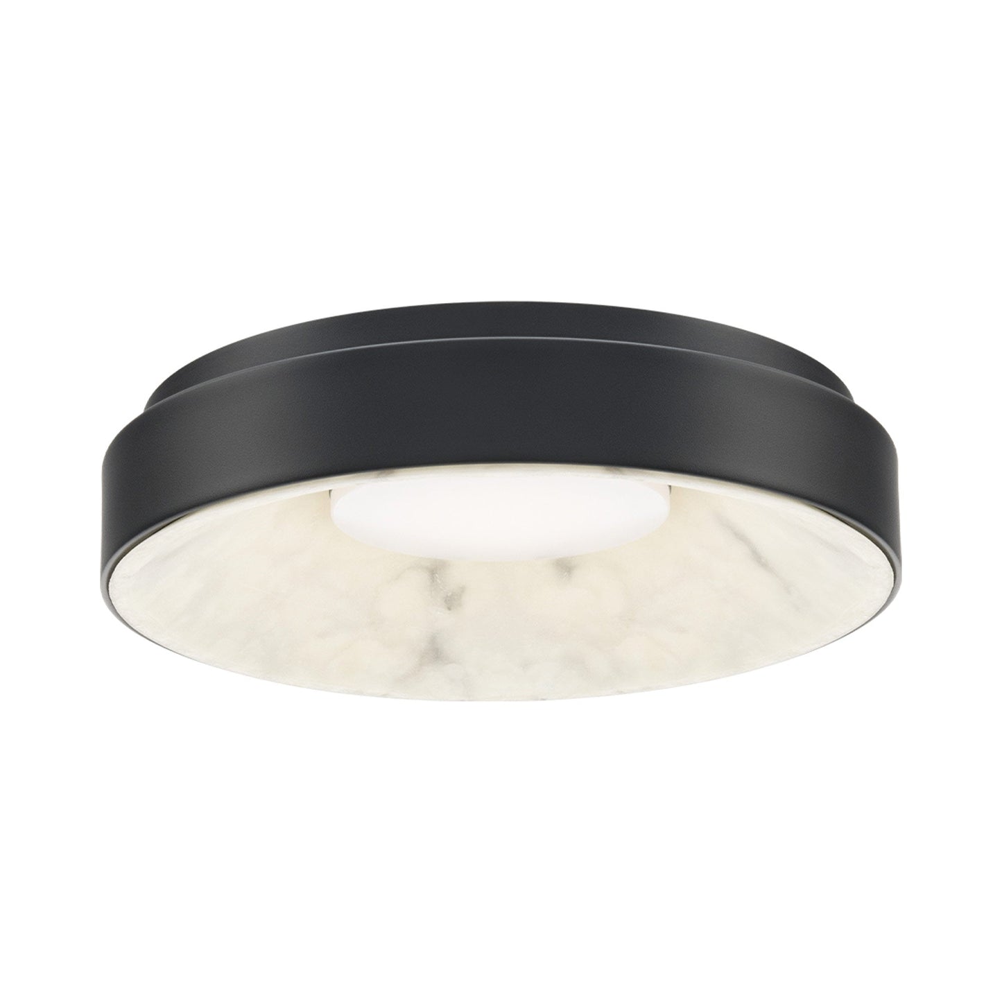 Crackle LED Flush Mount Ceiling Light in Black.