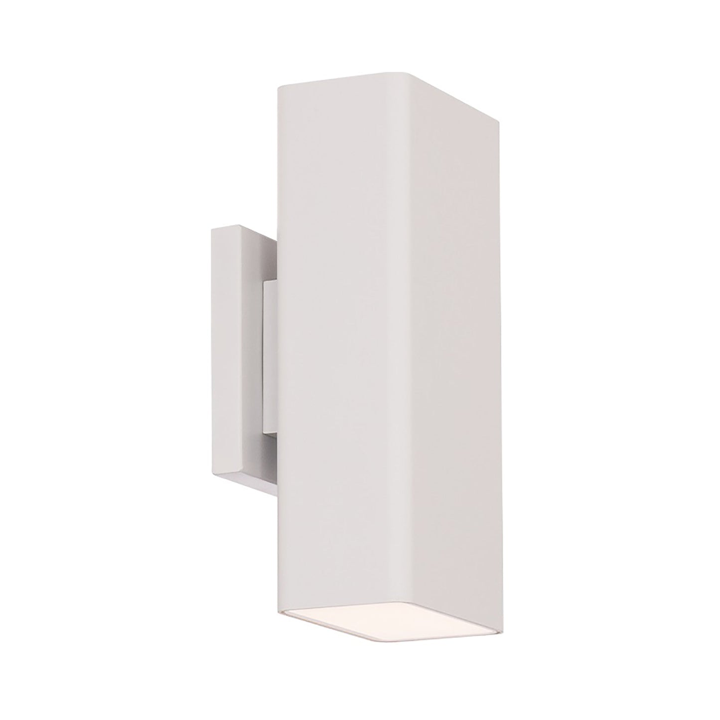 Edgey Outdoor LED Wall Light in White.