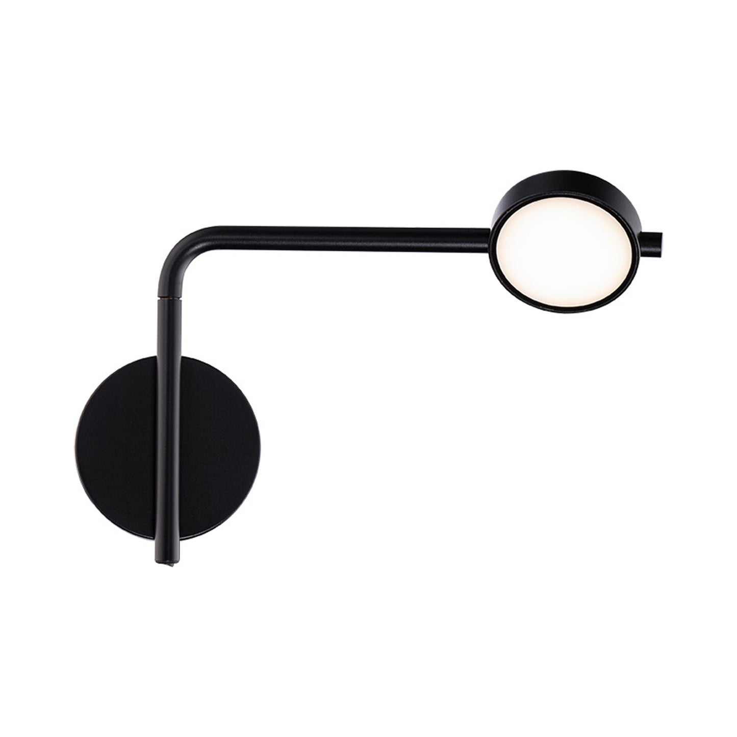 Elbo LED Swing Arm Wall Light in Black.