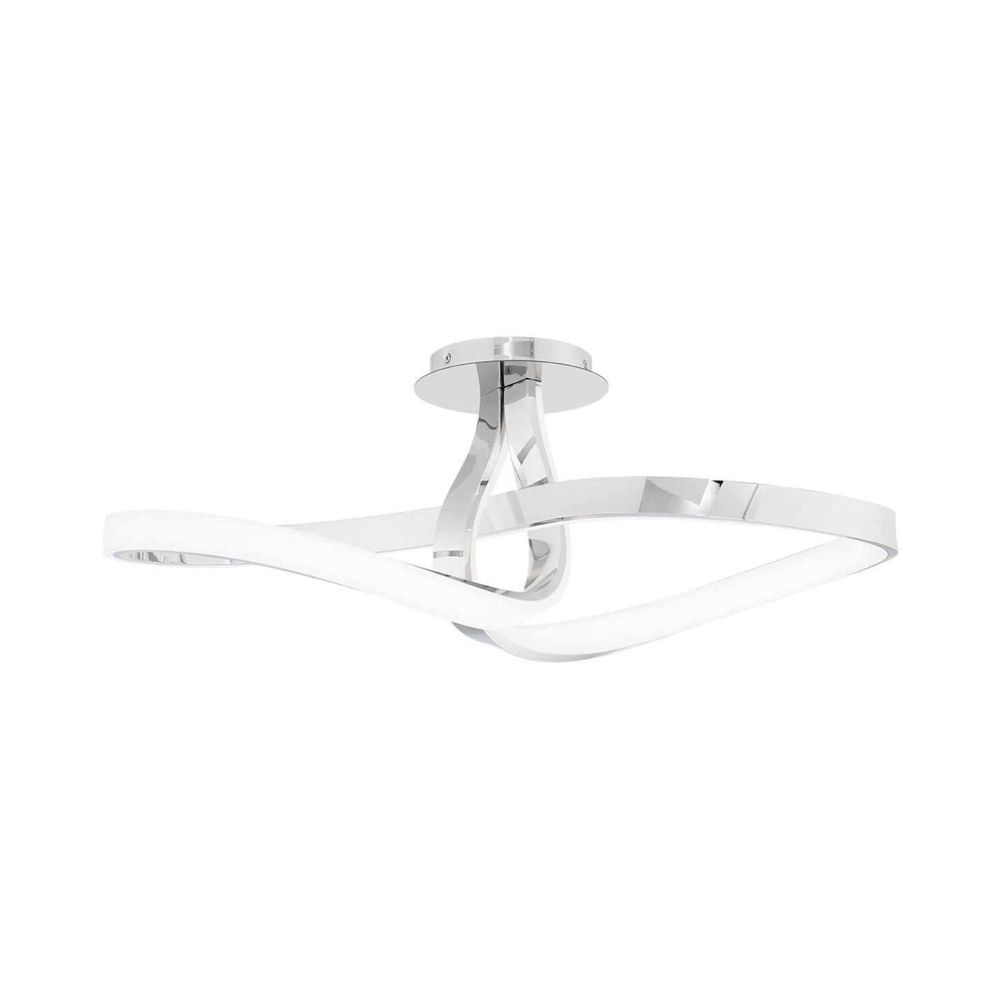 Mobius LED Flush Mount Ceiling Light in Chrome.