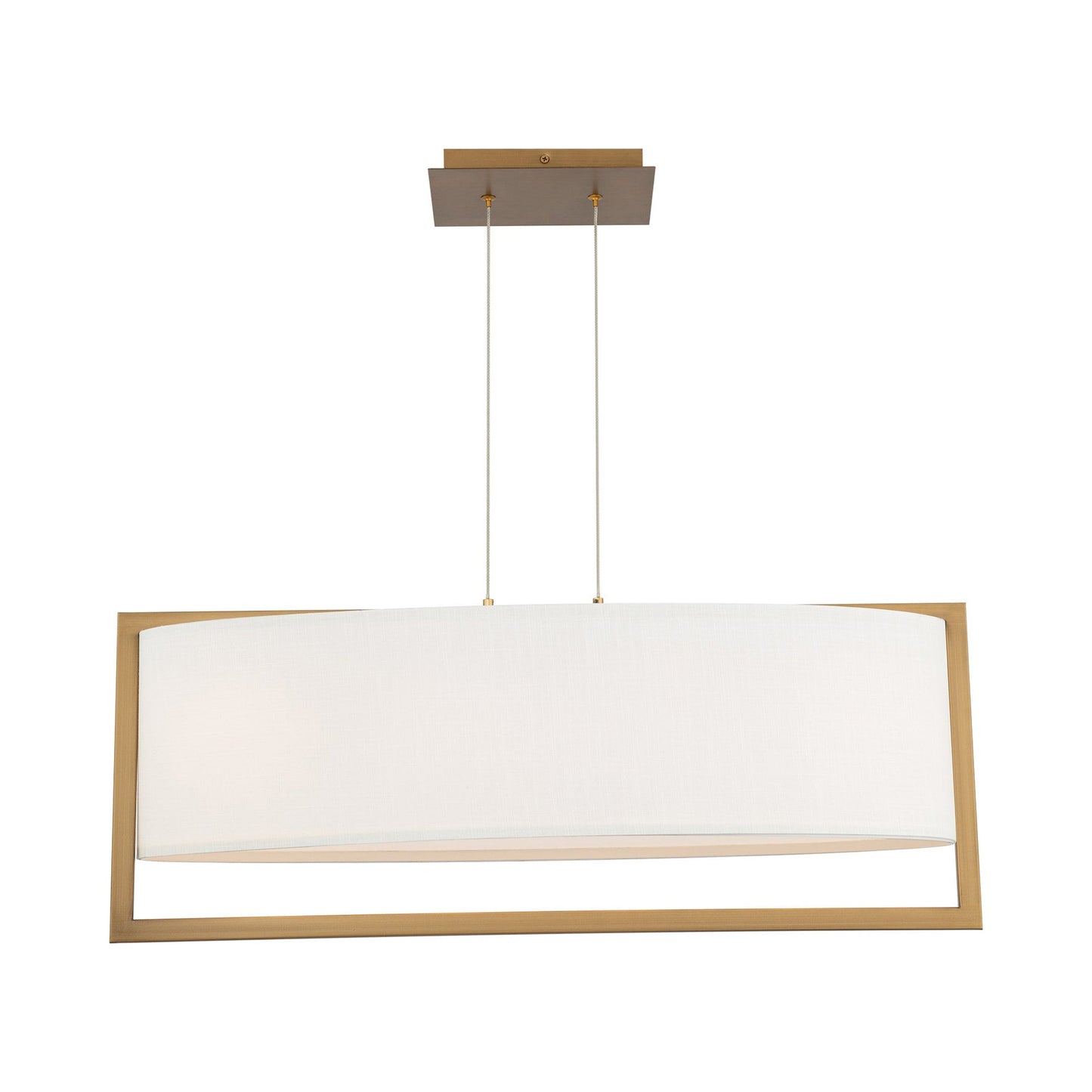Park Avenue LED Mini Pendant Light in Aged Brass (31-Inch).