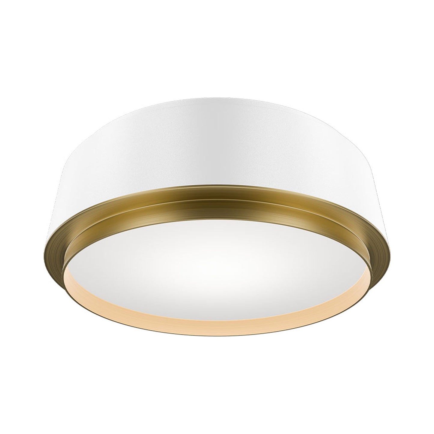 Salvo LED Flush Mount Ceiling Light in White (Large).
