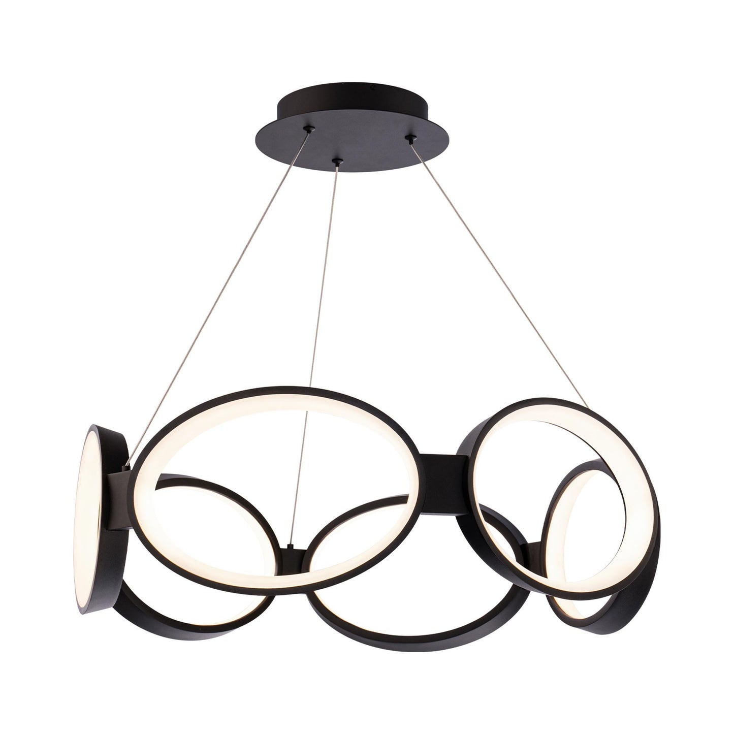 Solitaire LED Pendant Light in Black.