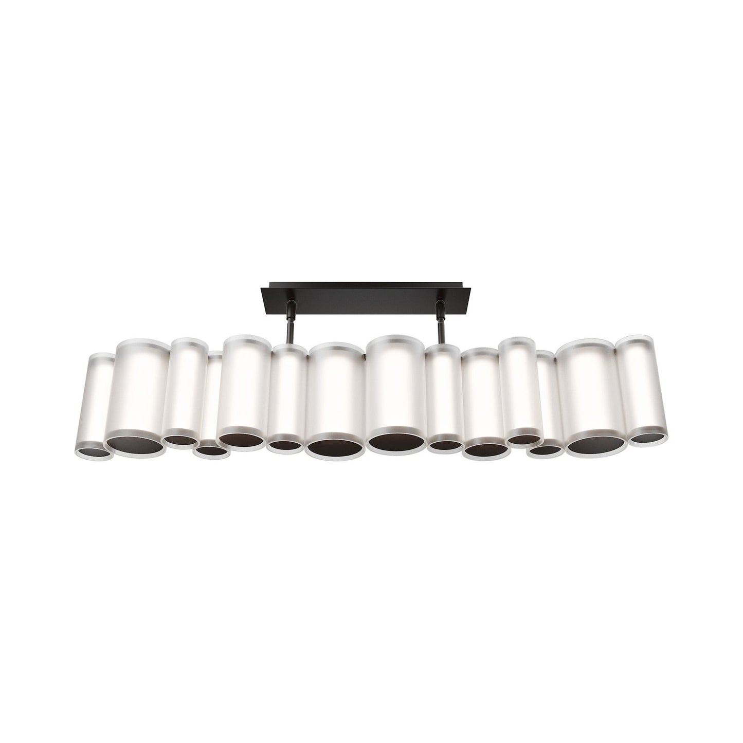 Troop Linear LED Pendant Light in Black.