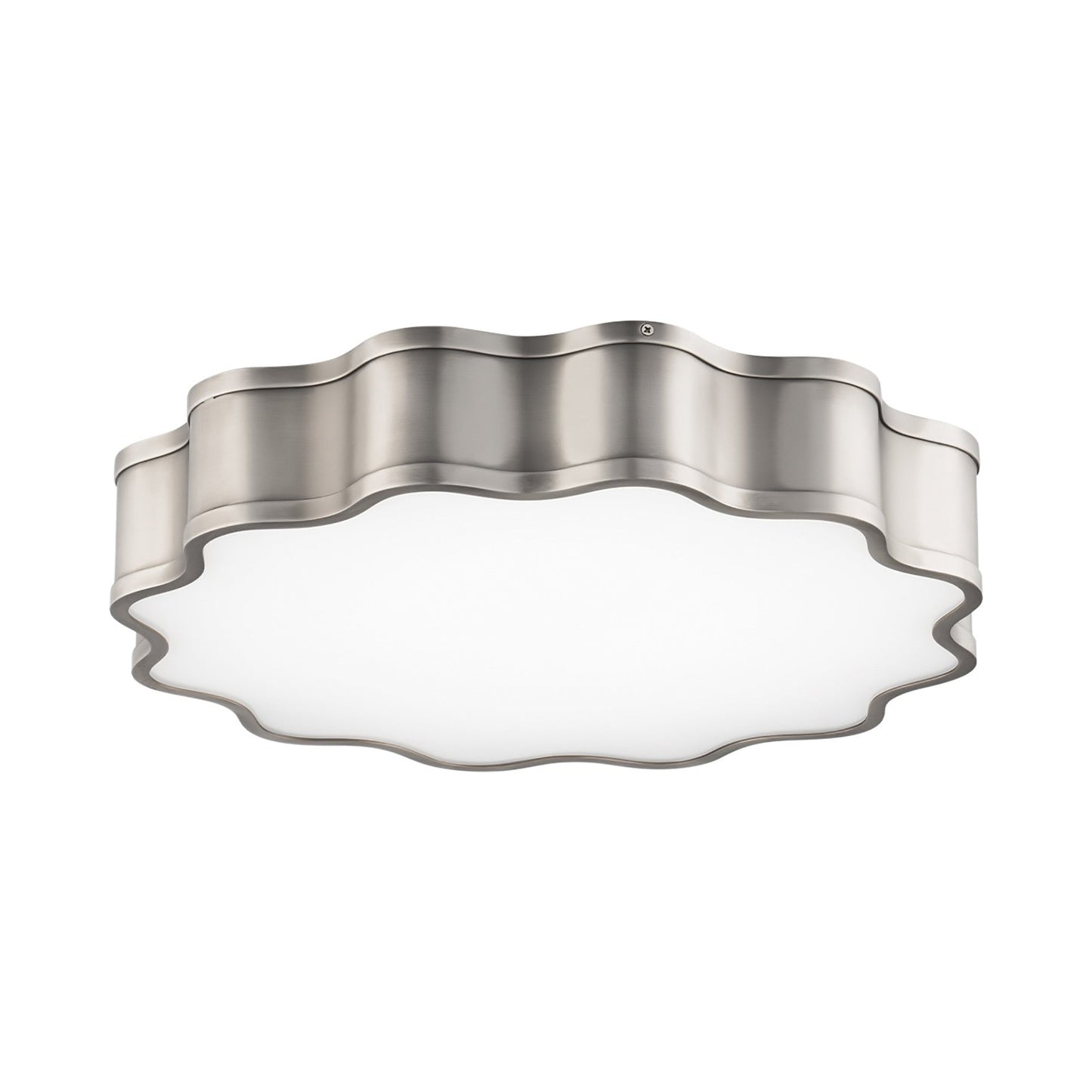 Vaughan LED Flush Mount Ceiling Light in Brushed Nickel (Large).