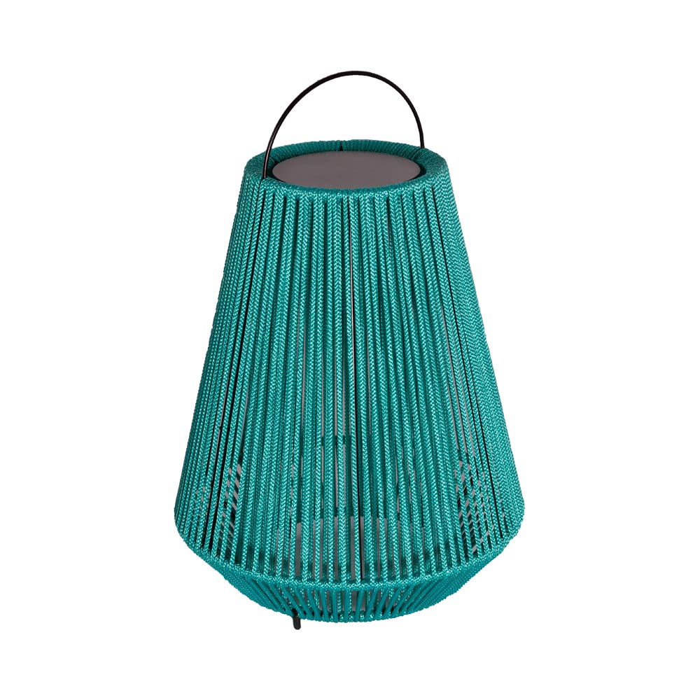 Koord Outdoor LED Rechargeable Table Lamp in Green (19-Inch).