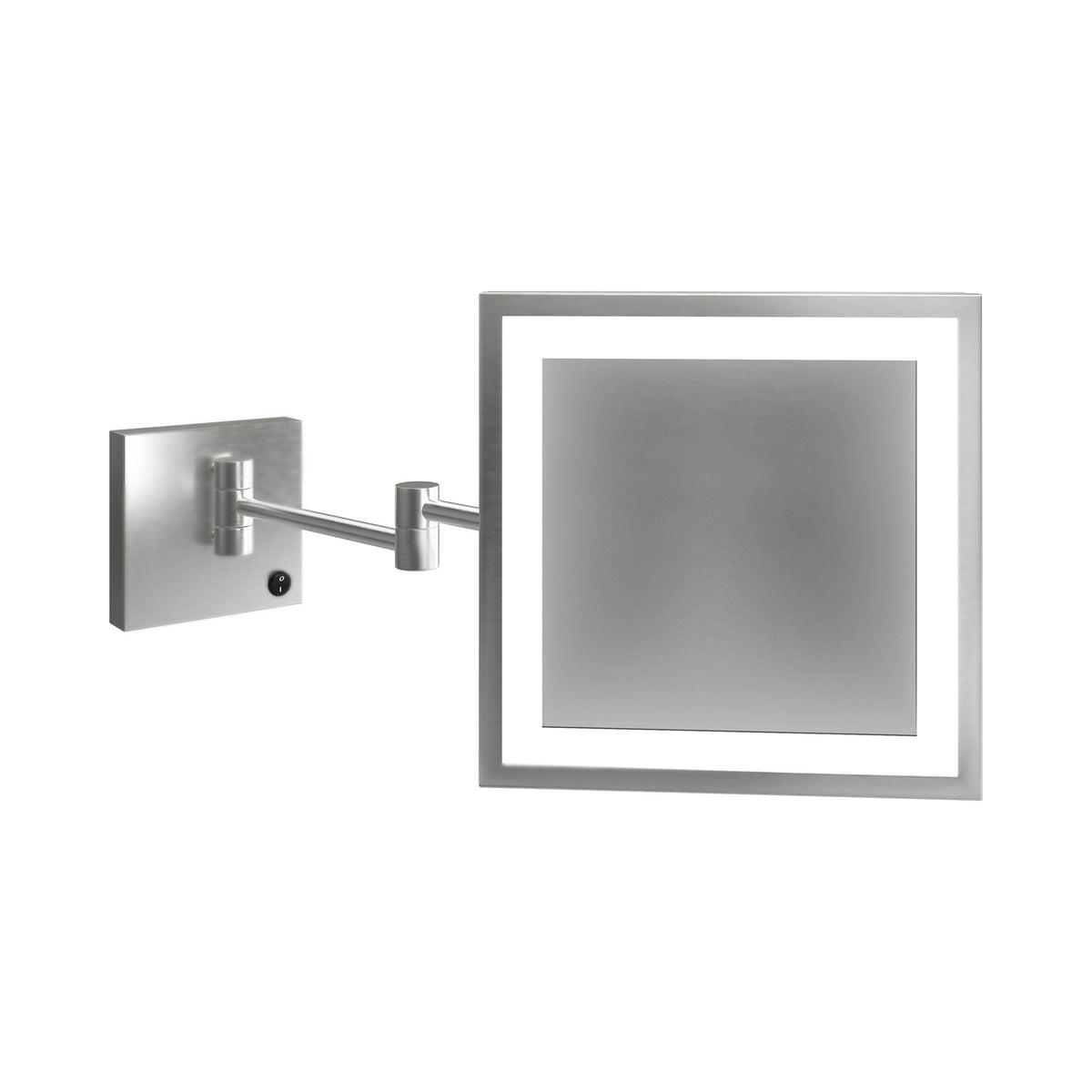 Elixir LED Makeup Mirror in Polished Stainless Steel.