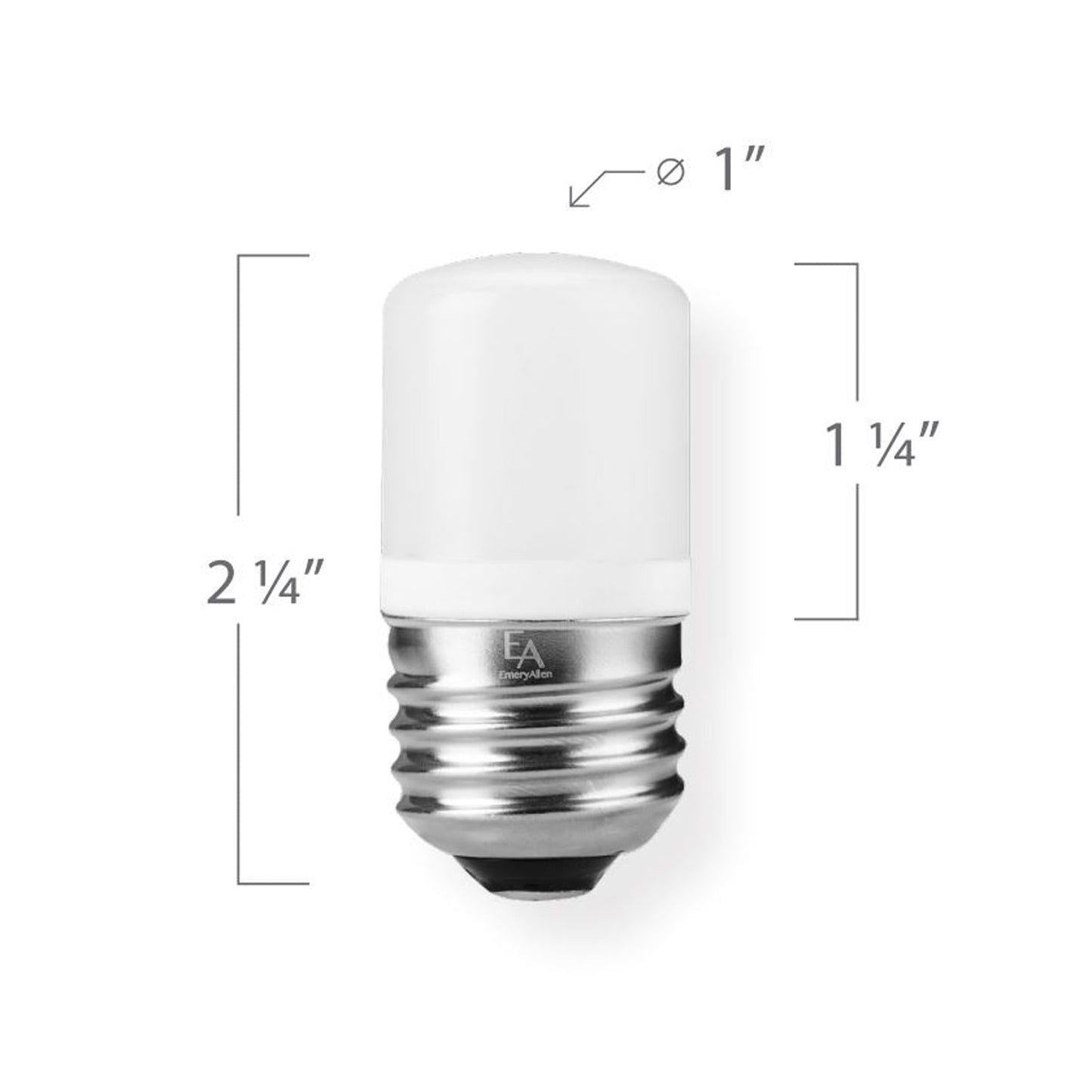 Emeryallen E26 Squatty Base 120V COB Mini LED Bulb - line drawing.