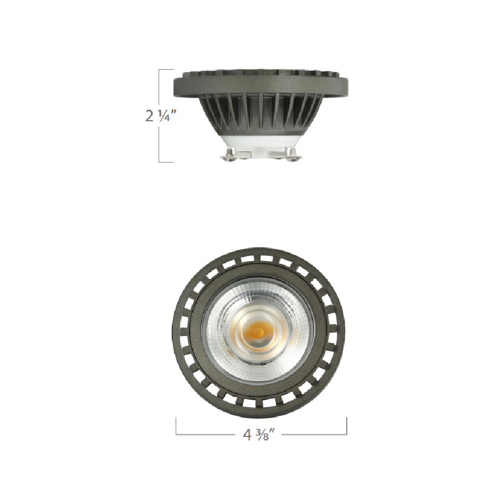 Emeryallen PAR36 Male Spadelug Terminals 12V Mini LED Bulb - line drawing.