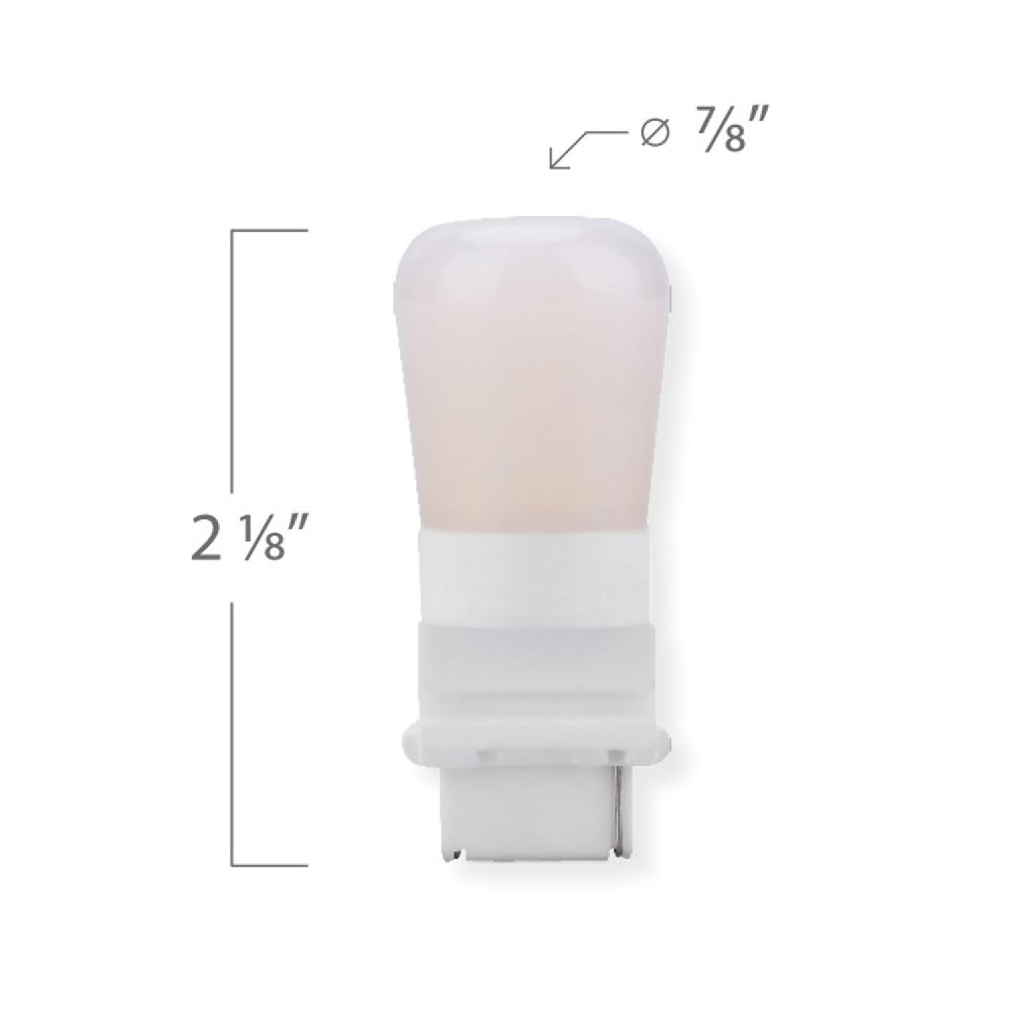 Emeryallen S8 Wedge Base 12V Mini LED Bulb - line drawing.