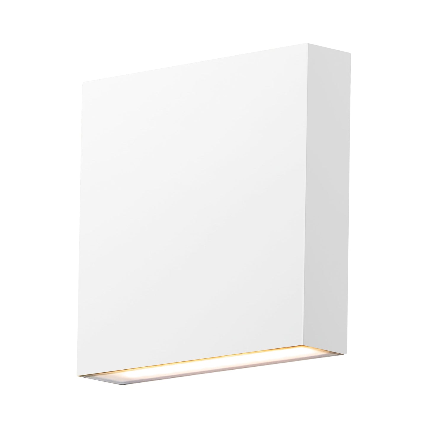 Brik Square Outdoor LED Wall Light in White (6.25-Inch/No Features).