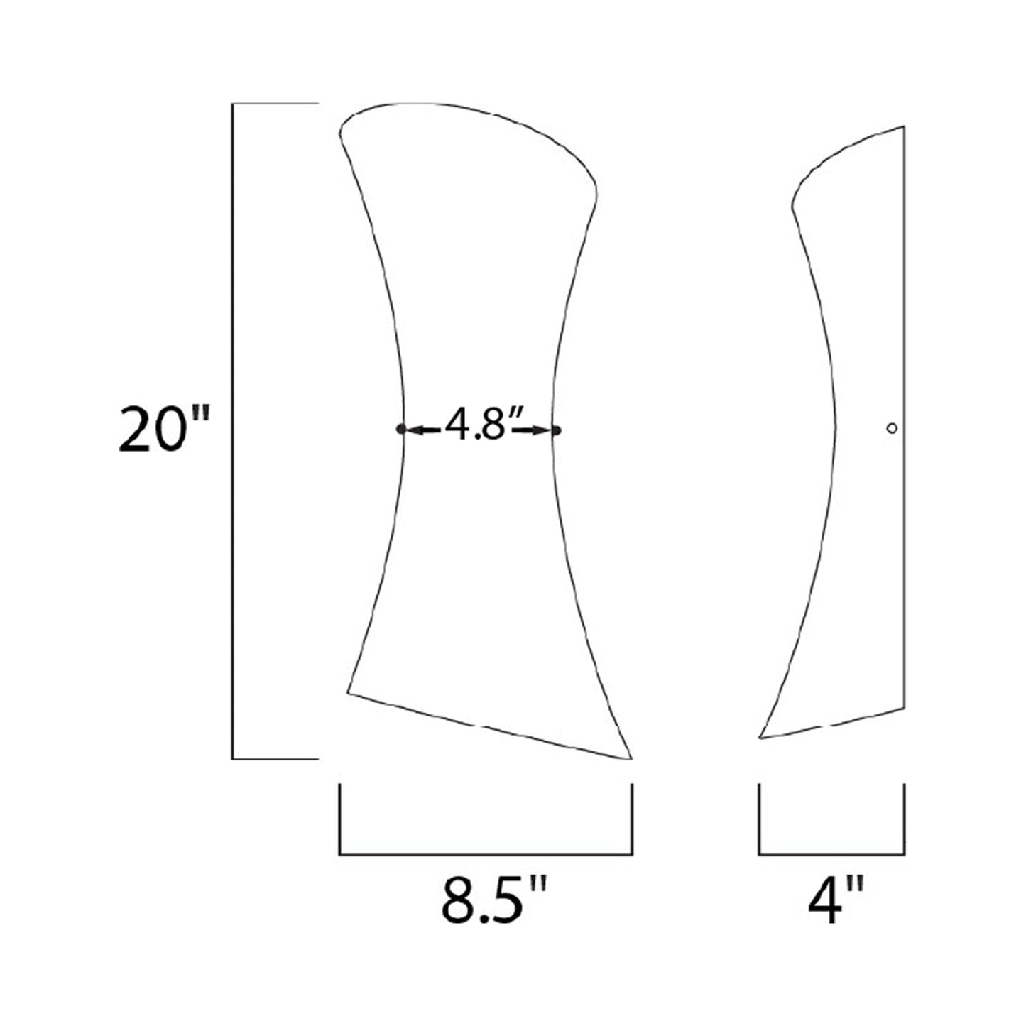 Conico Wall Light - line drawing.