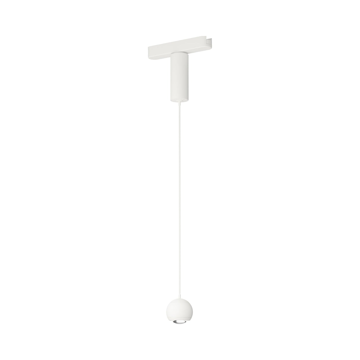 Continuum Track Sphere LED Pendant Light in White.