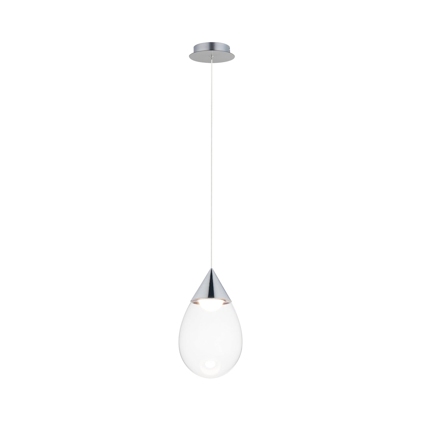 Dewdrop LED Pendant Light in Polished Chrome.