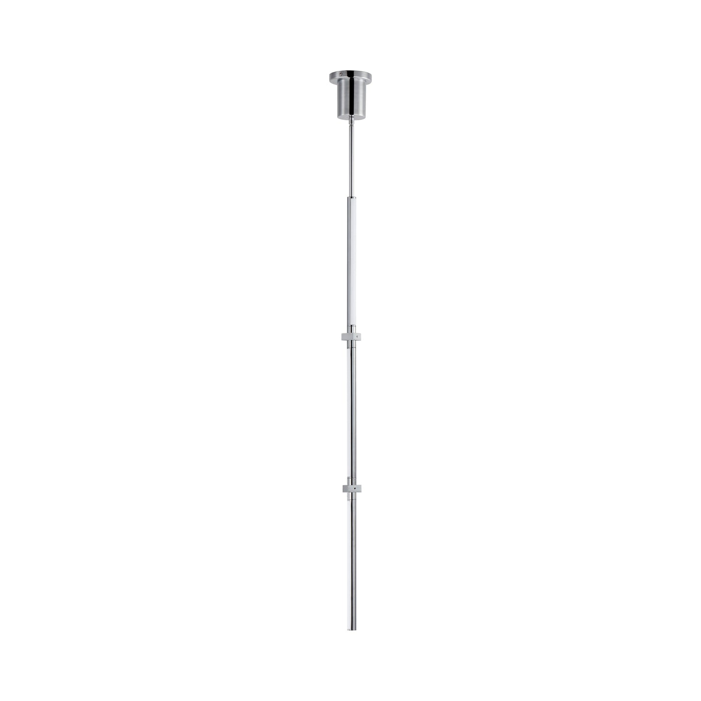 Dorian Vertical LED Pendant Light in Polished Chrome.