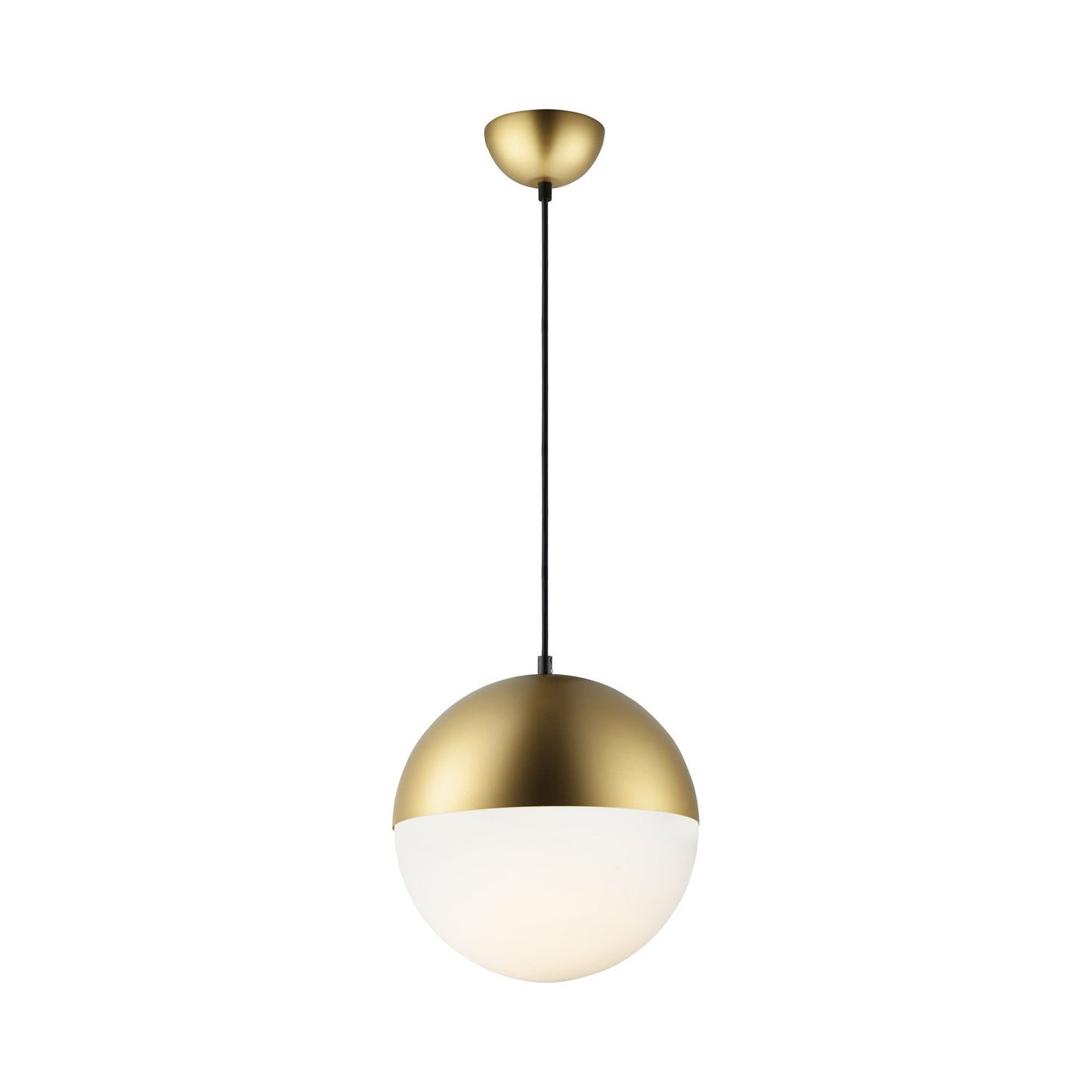 Half Moon Pendant Light in Metallic Gold (11.75-Inch).