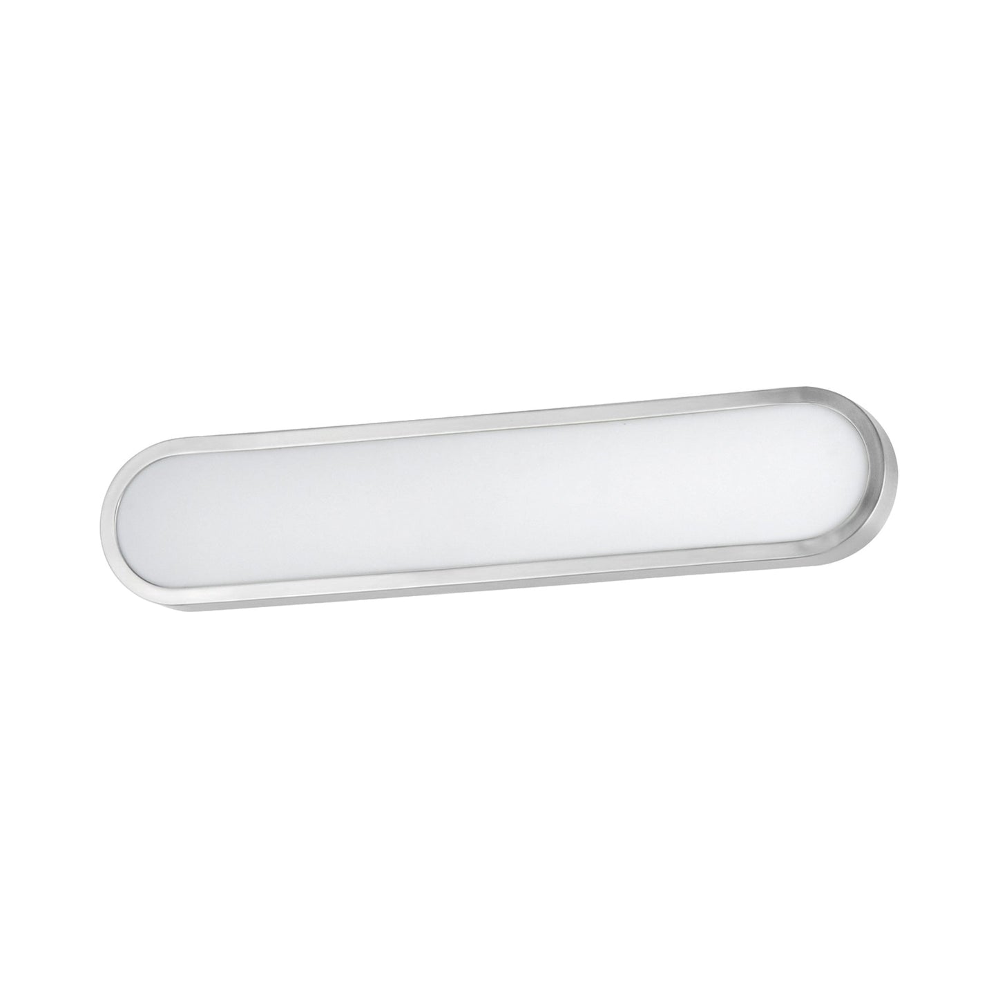 Latitude LED Bath Wall Light in Satin Nickel.