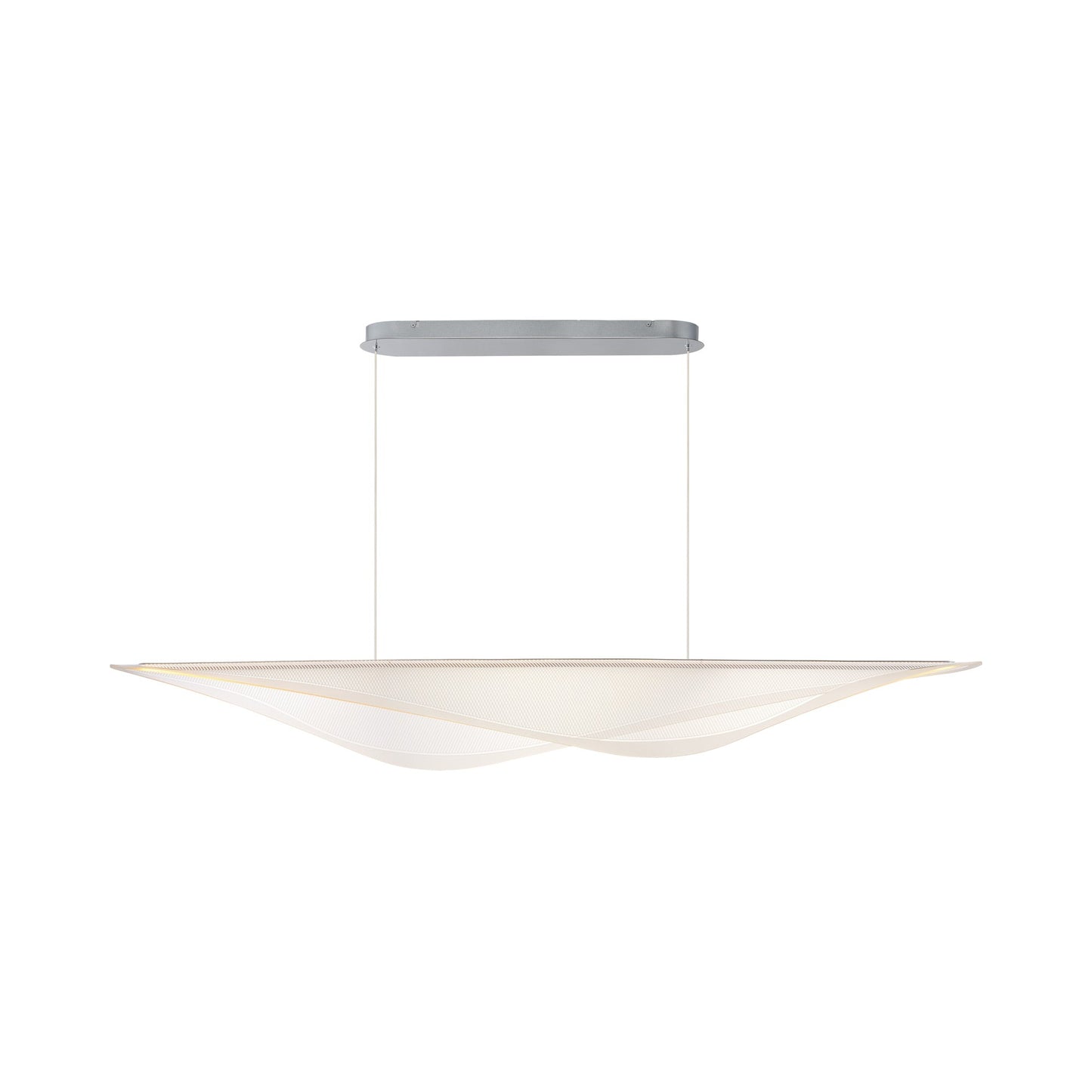 Manta LED Linear Pendant Light in Polished Chrome (70.75-Inch).