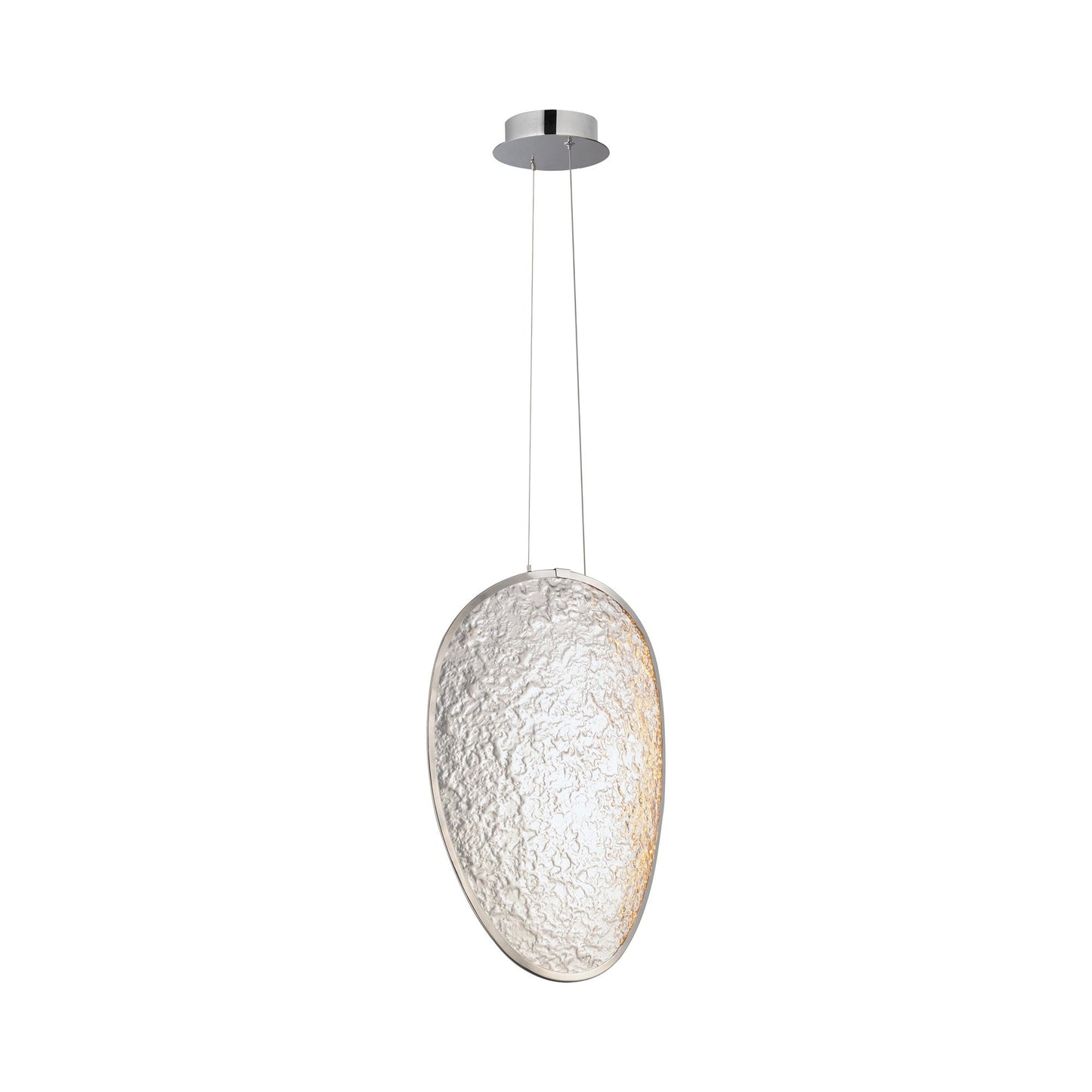 Moonscapes LED Pendant Light in Polished Chrome (20.5-Inch).