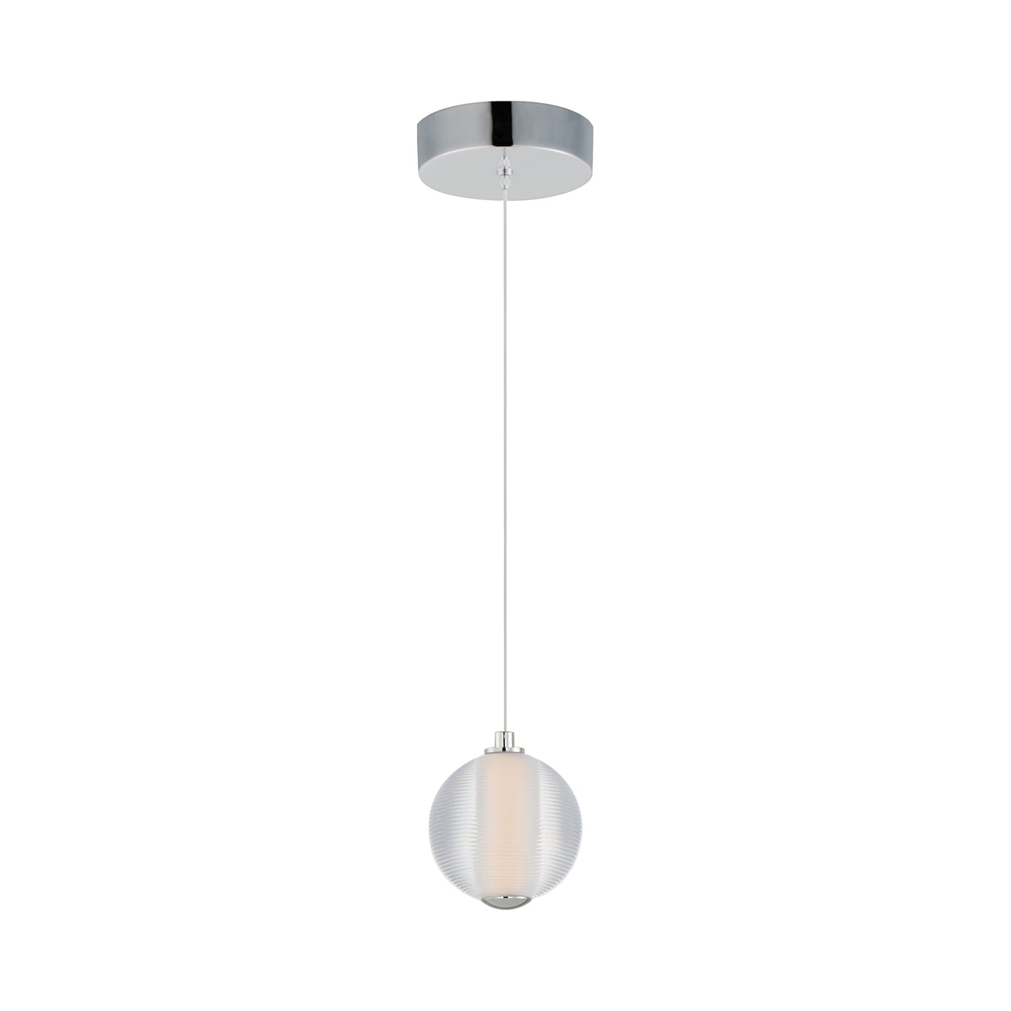 Rhythm LED Pendant Light in Polished Chrome.