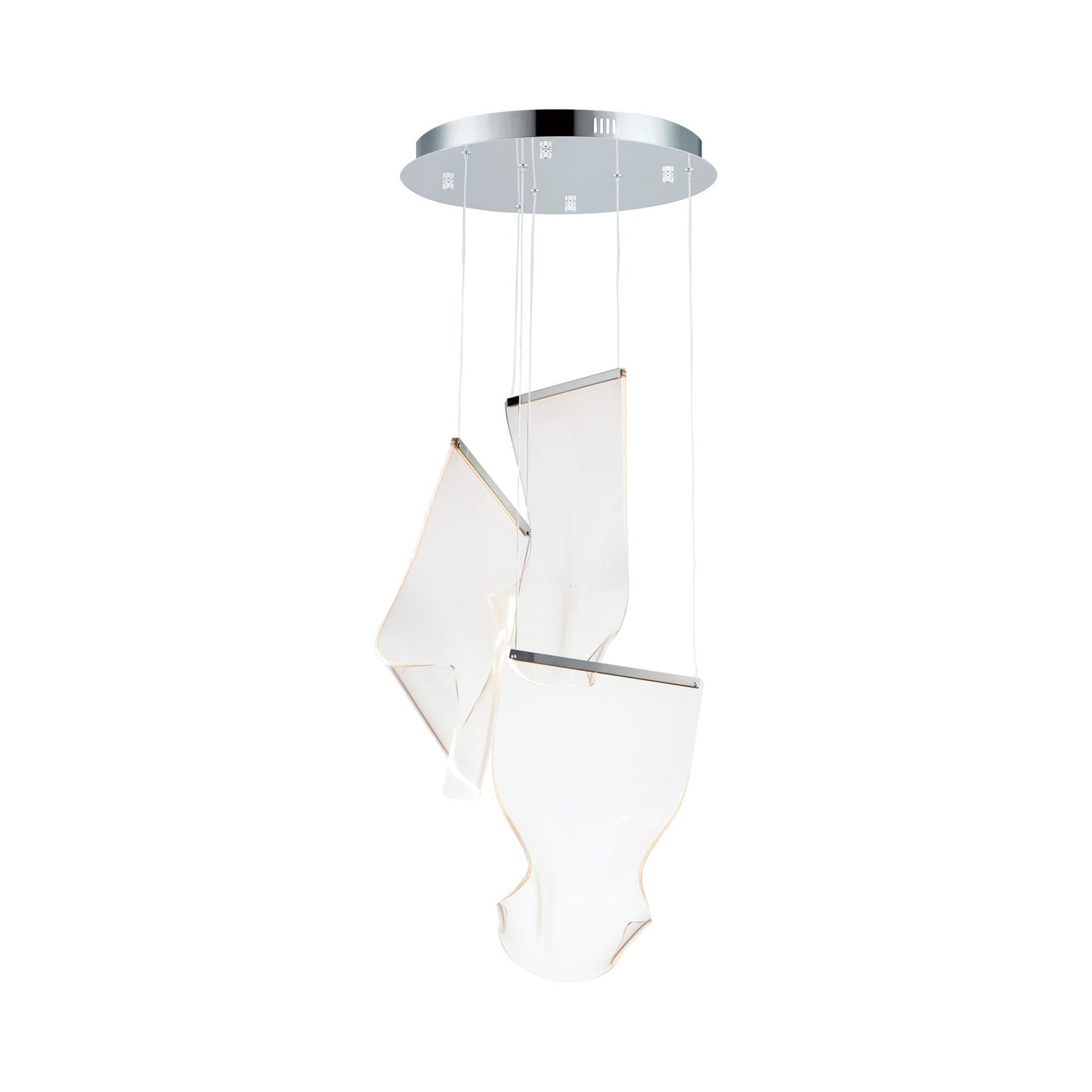 Rinkle LED Pendant Light in Polished Chrome.