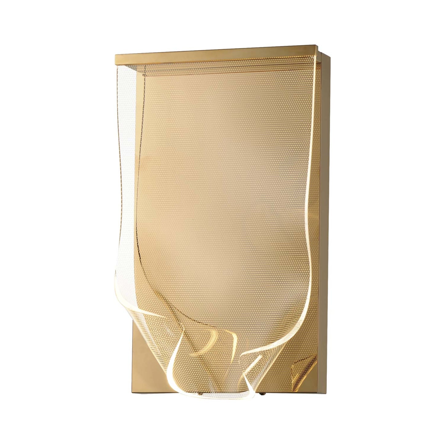 Rinkle LED Wall Light in French Gold.
