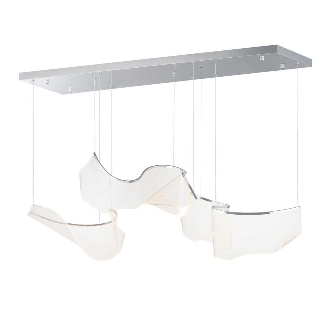 Rinkle Modular LED Multi Light Pendant Light in Polished Chrome (3-Light).