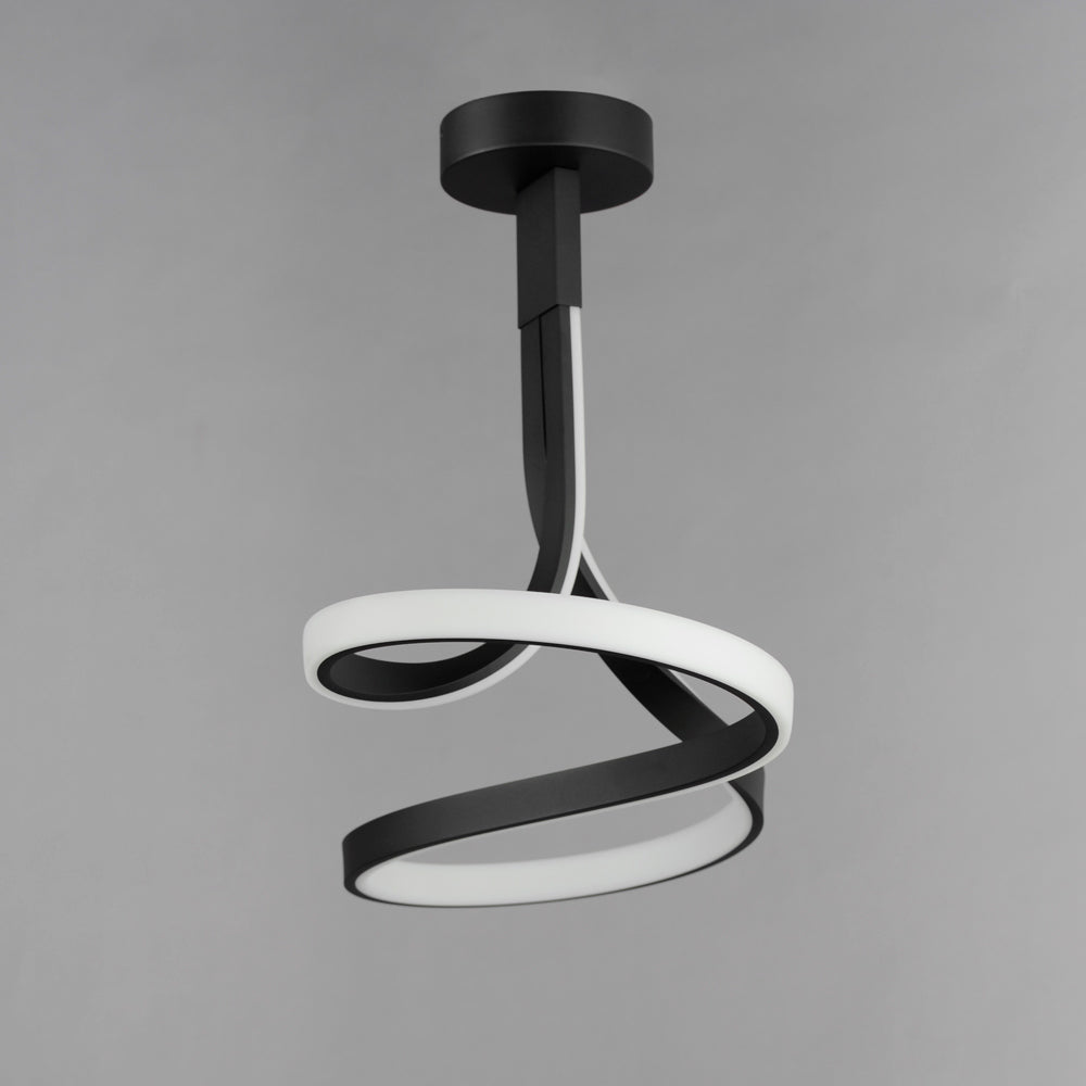 Serpentine LED Semi Flush Mount Ceiling Light in Detail.