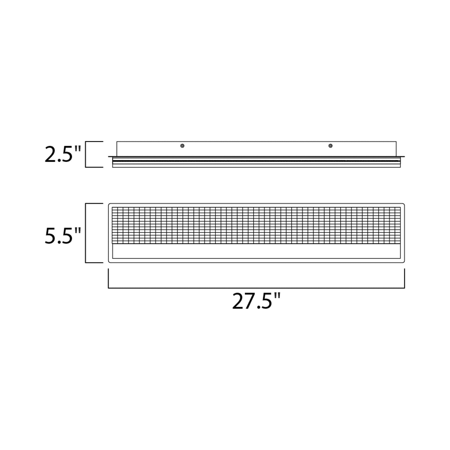 Sparkler LED Bath Vanity Light - line drawing.