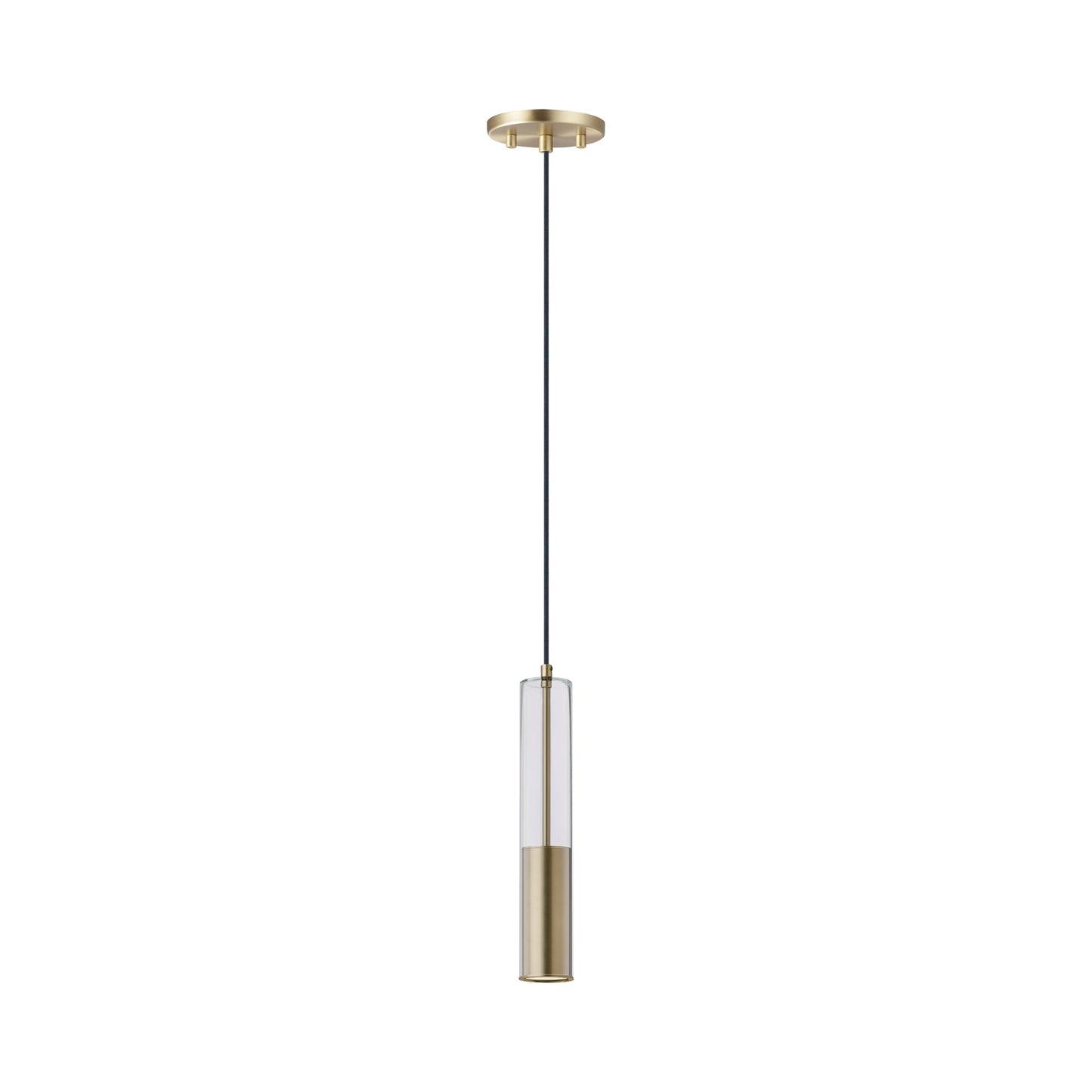 Torch Pendant Light in Satin Brass.