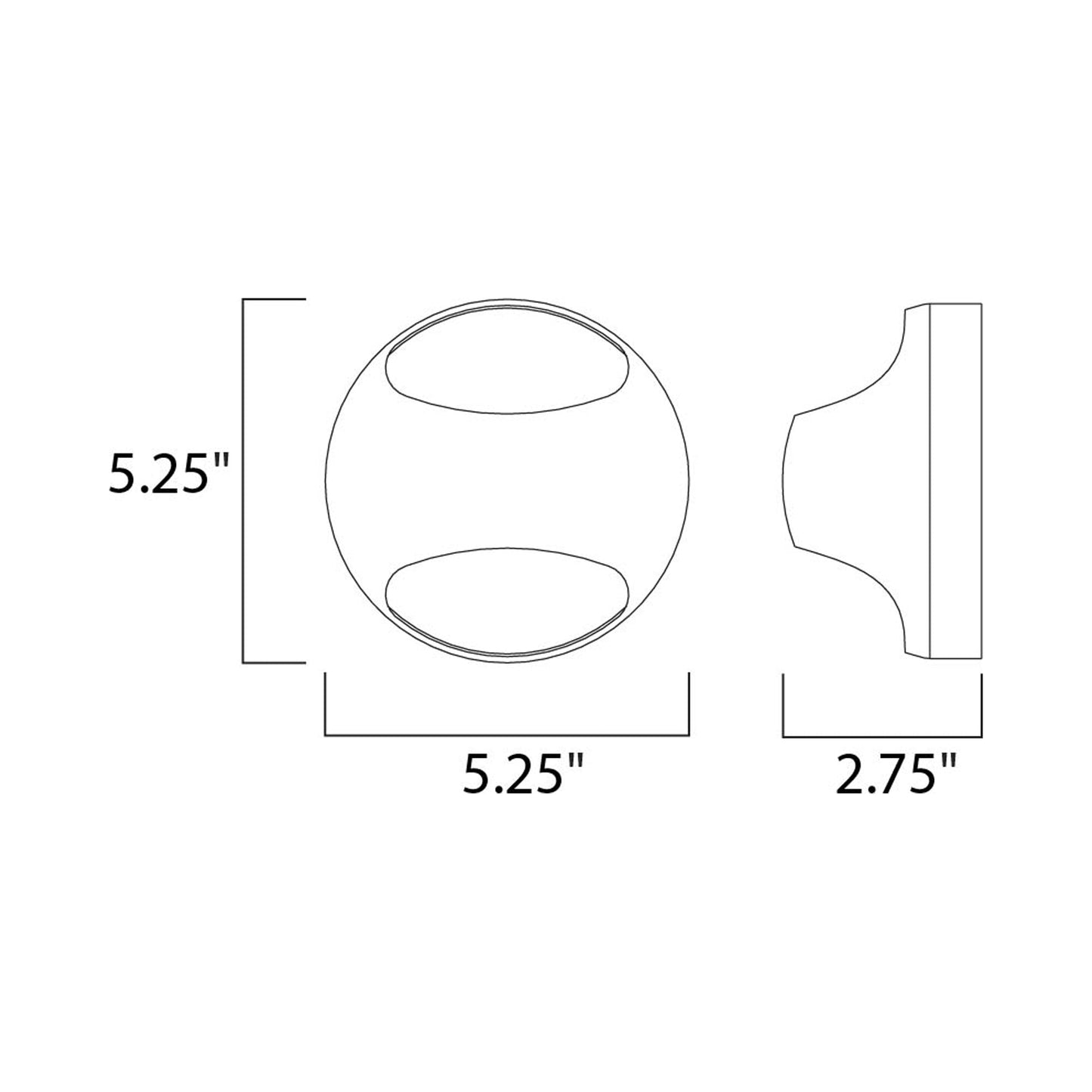 Wink Wall Light - line drawing.