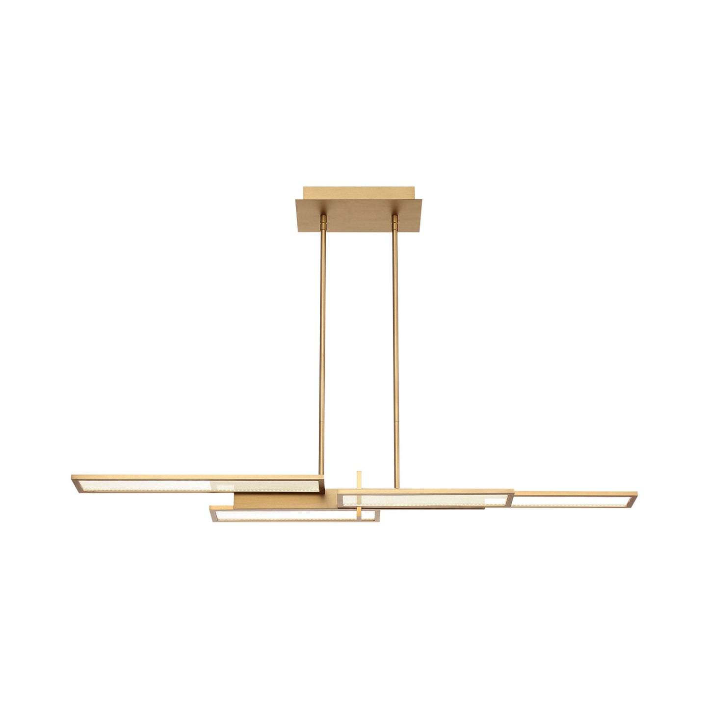 Bayswater LED Chandelier in Matte Gold.