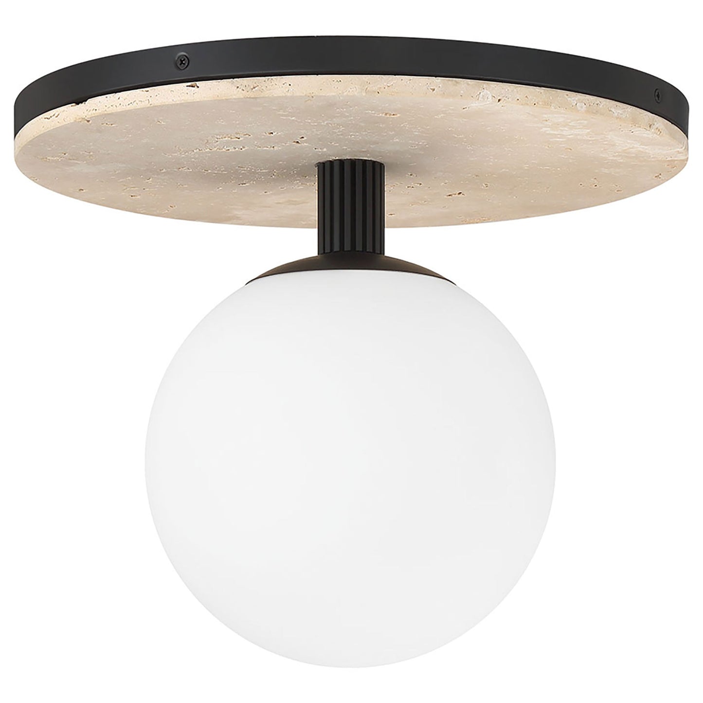 Carnagie LED Flush Mount Ceiling Light in Matte Black (15-Inch).