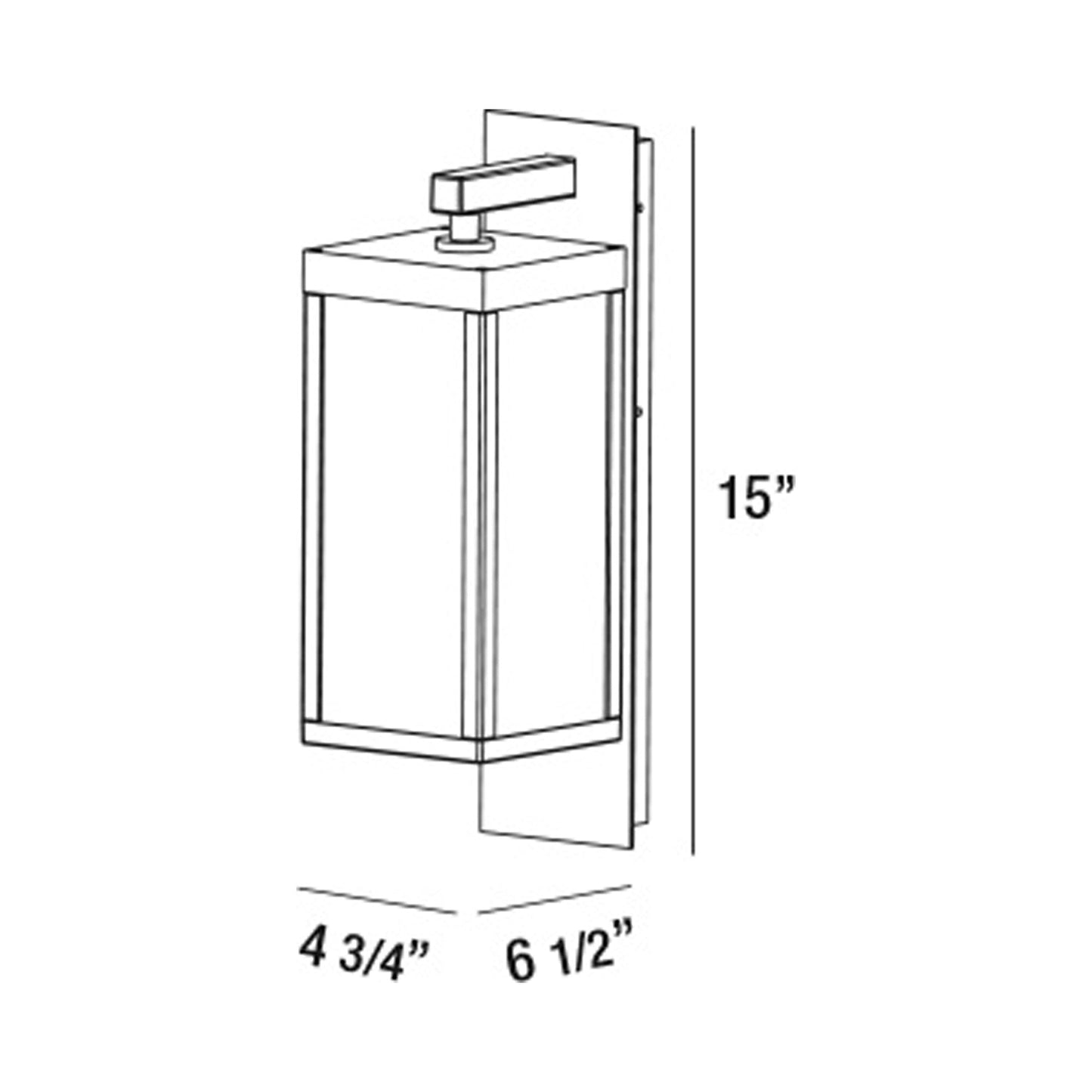 Cora Outdoor LED Wall Light - line drawing.