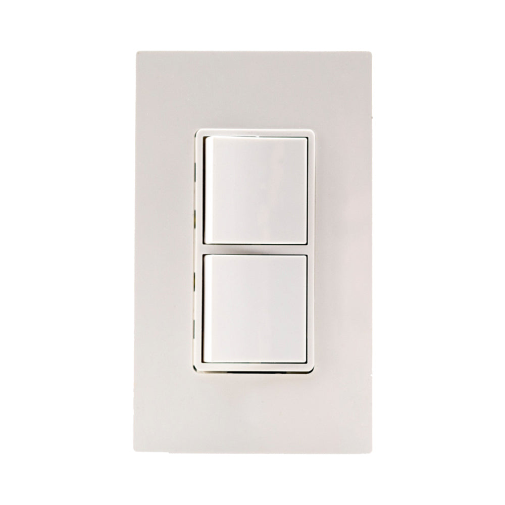 Duplex Switch in White/Single Slide.