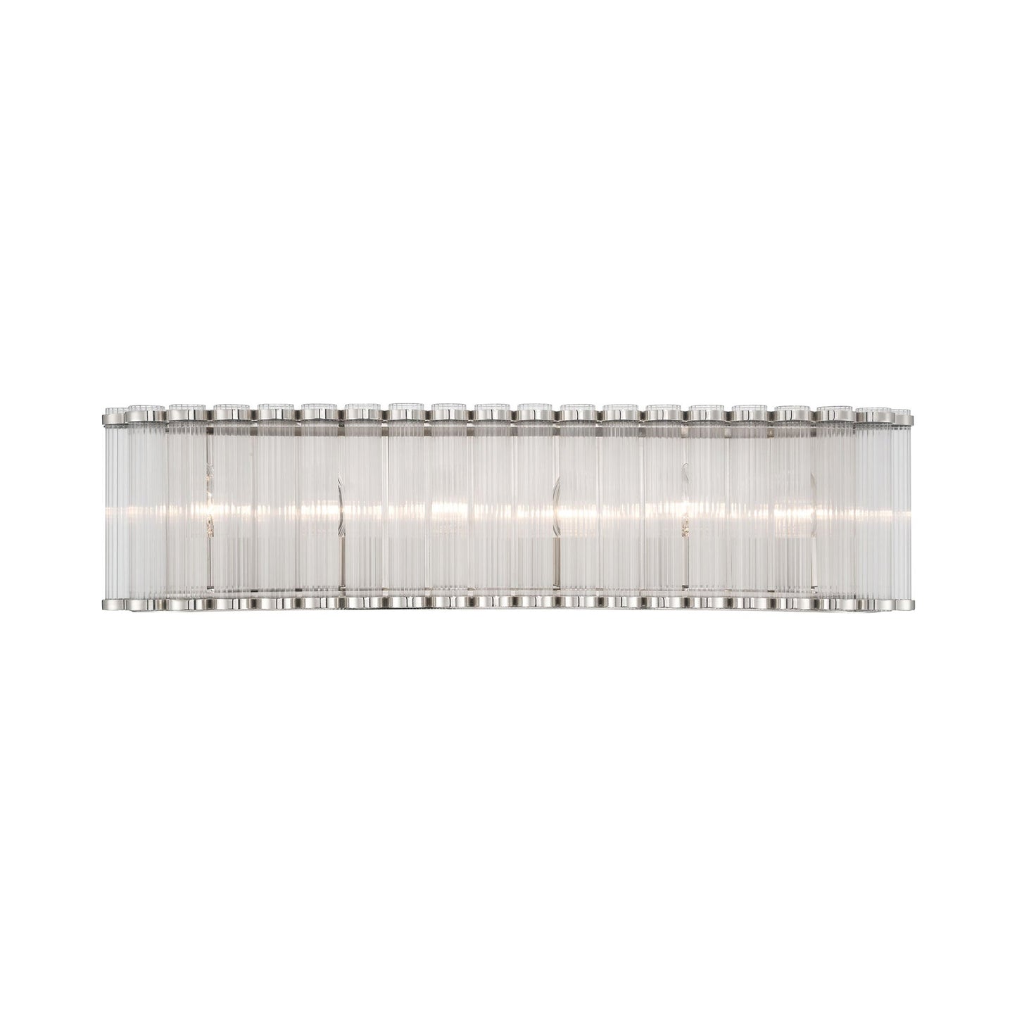 Glasbury Bath Vanity Light in Polished Nickel (6-Light).