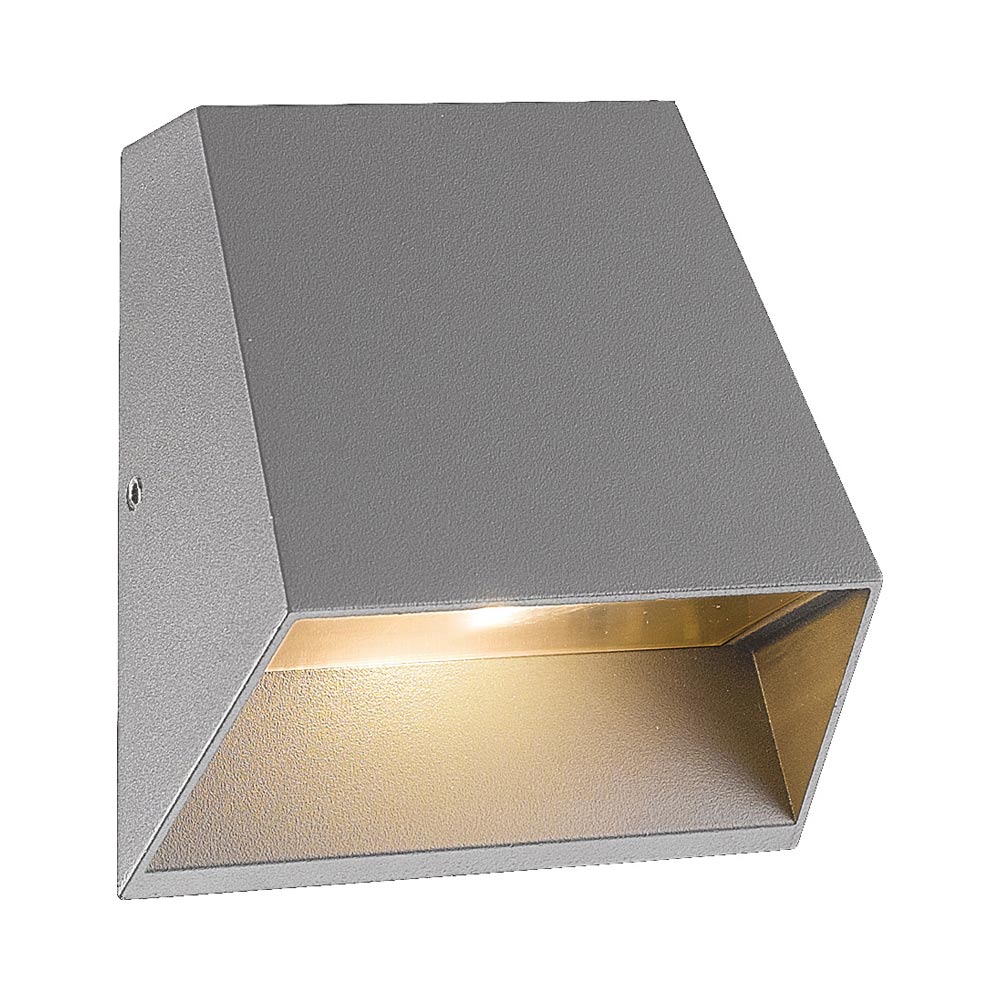 Kilo Outdoor LED Wall Light in Marine Grey.