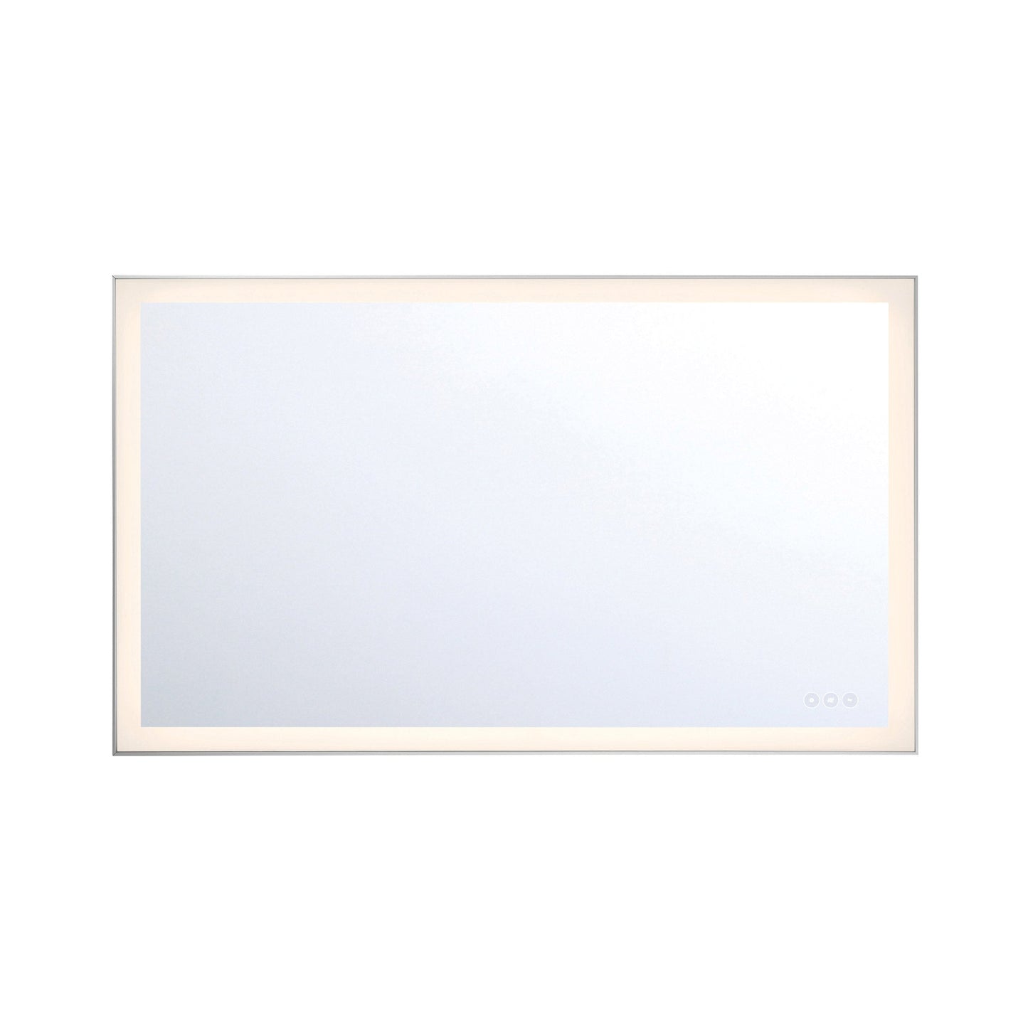 Lenora LED Wall Mirror in Silver (54-Inch).