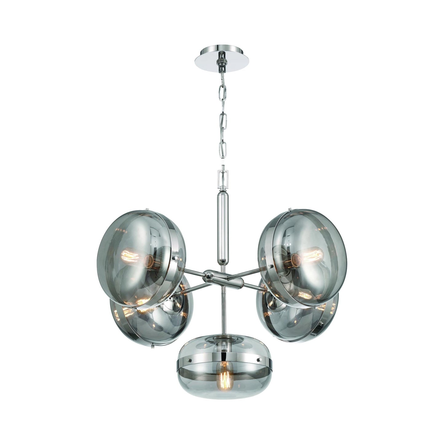 Nottingham Multi-Light Pendant Light in Polished Nickel.