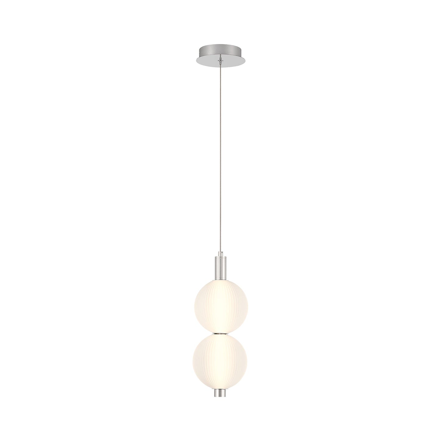 Palmas LED Pendant Light in Nickel (2-Light).