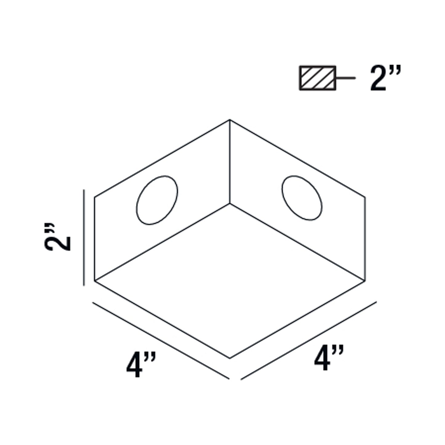 Pike Outdoor LED Wall Light - line drawing.