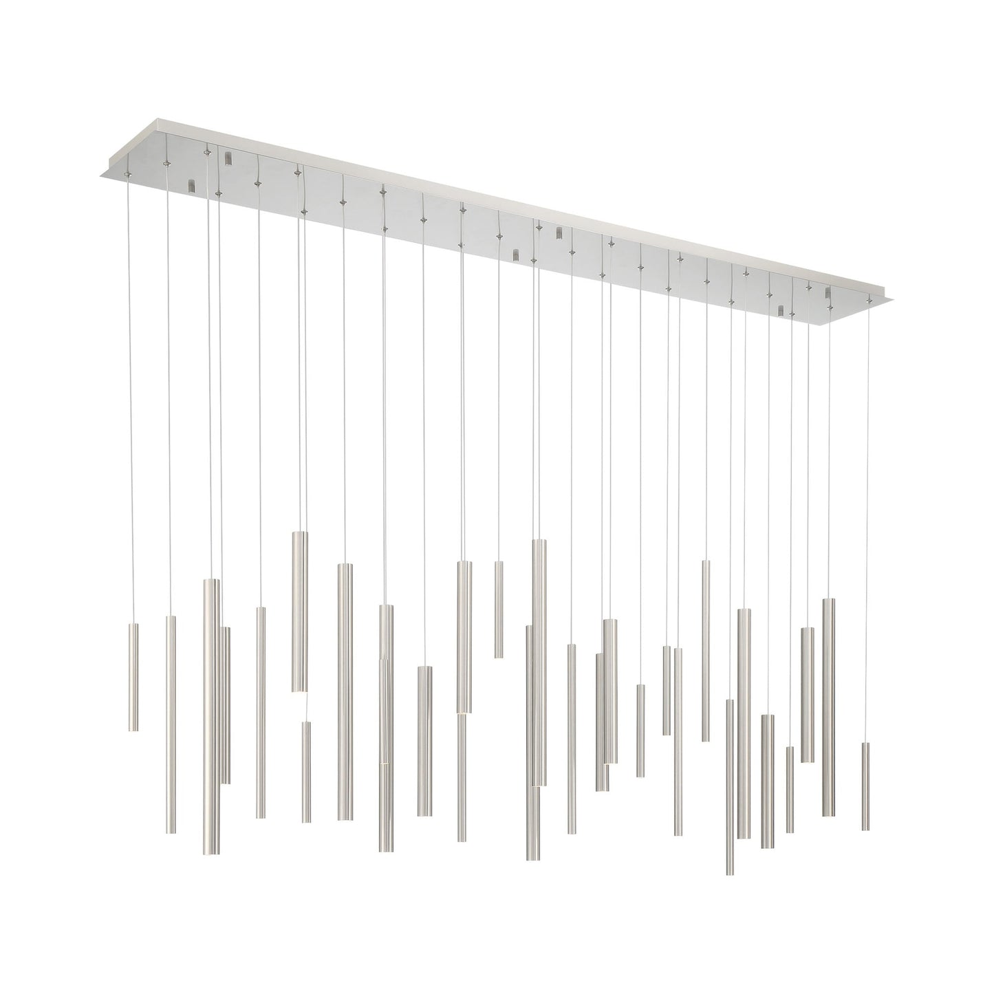 Santana LED Chandelier in Satin Nickel (30-Light).