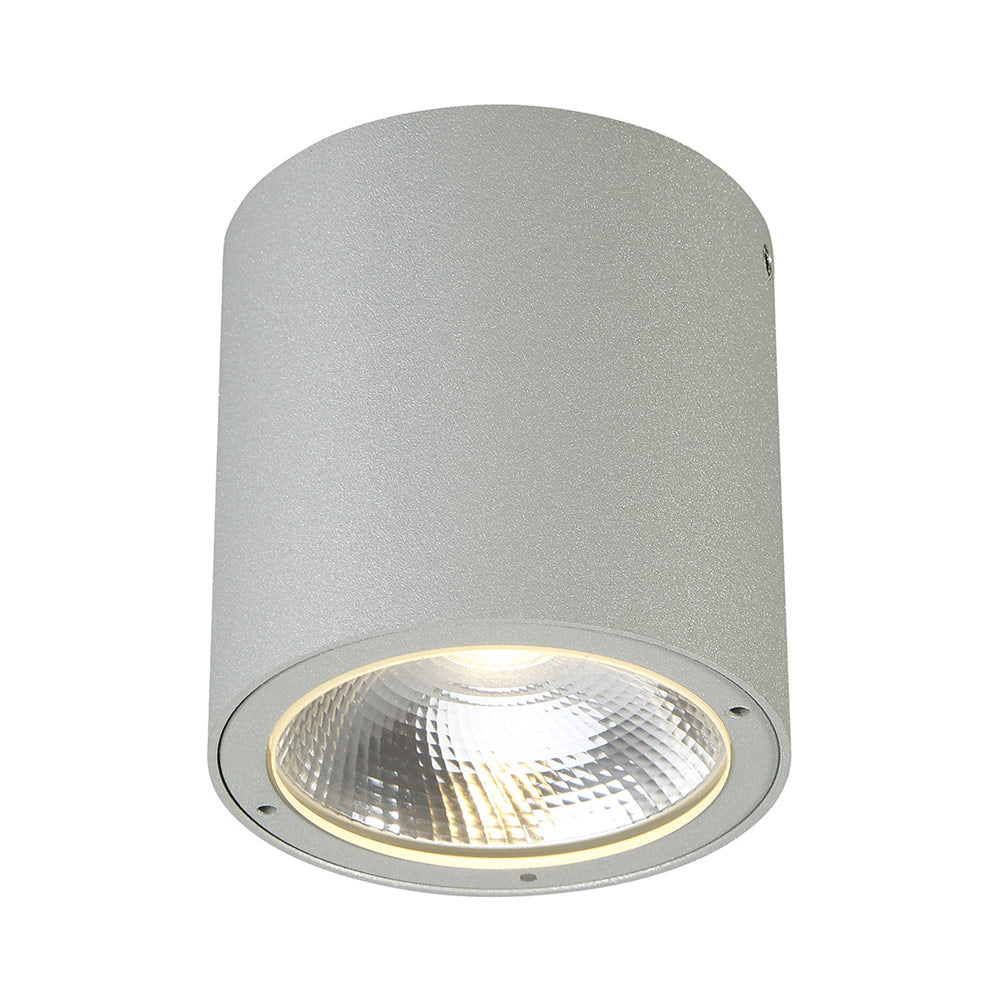 Sky Outdoor LED Flush Mount Ceiling Light in Marine Grey.