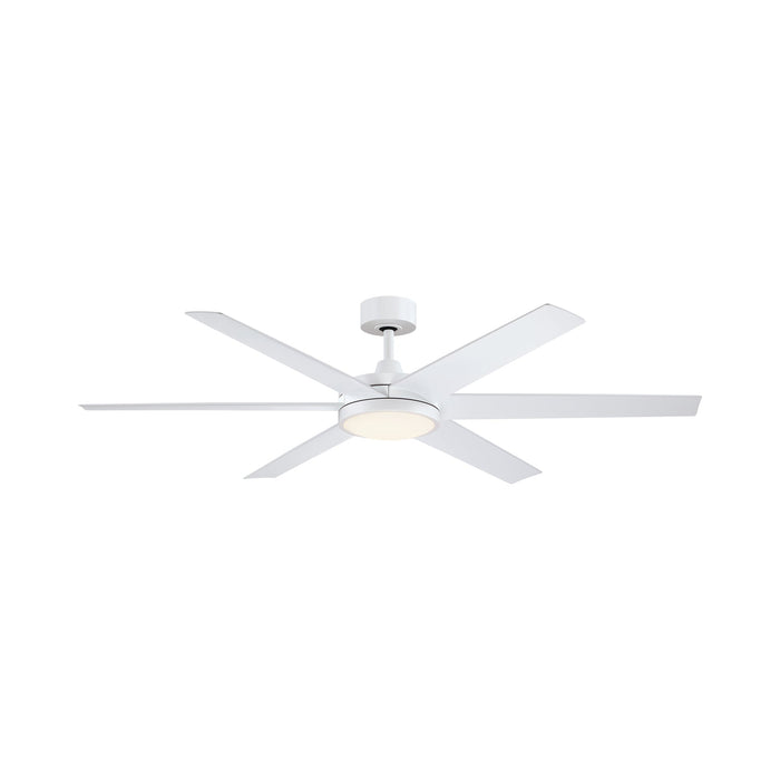 Brawn Indoor / Outdoor LED Ceiling Fan in Matte White.
