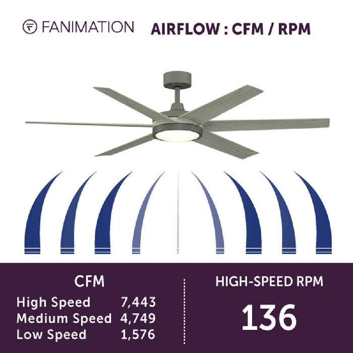 Brawn Indoor / Outdoor LED Ceiling Fan in Detail.